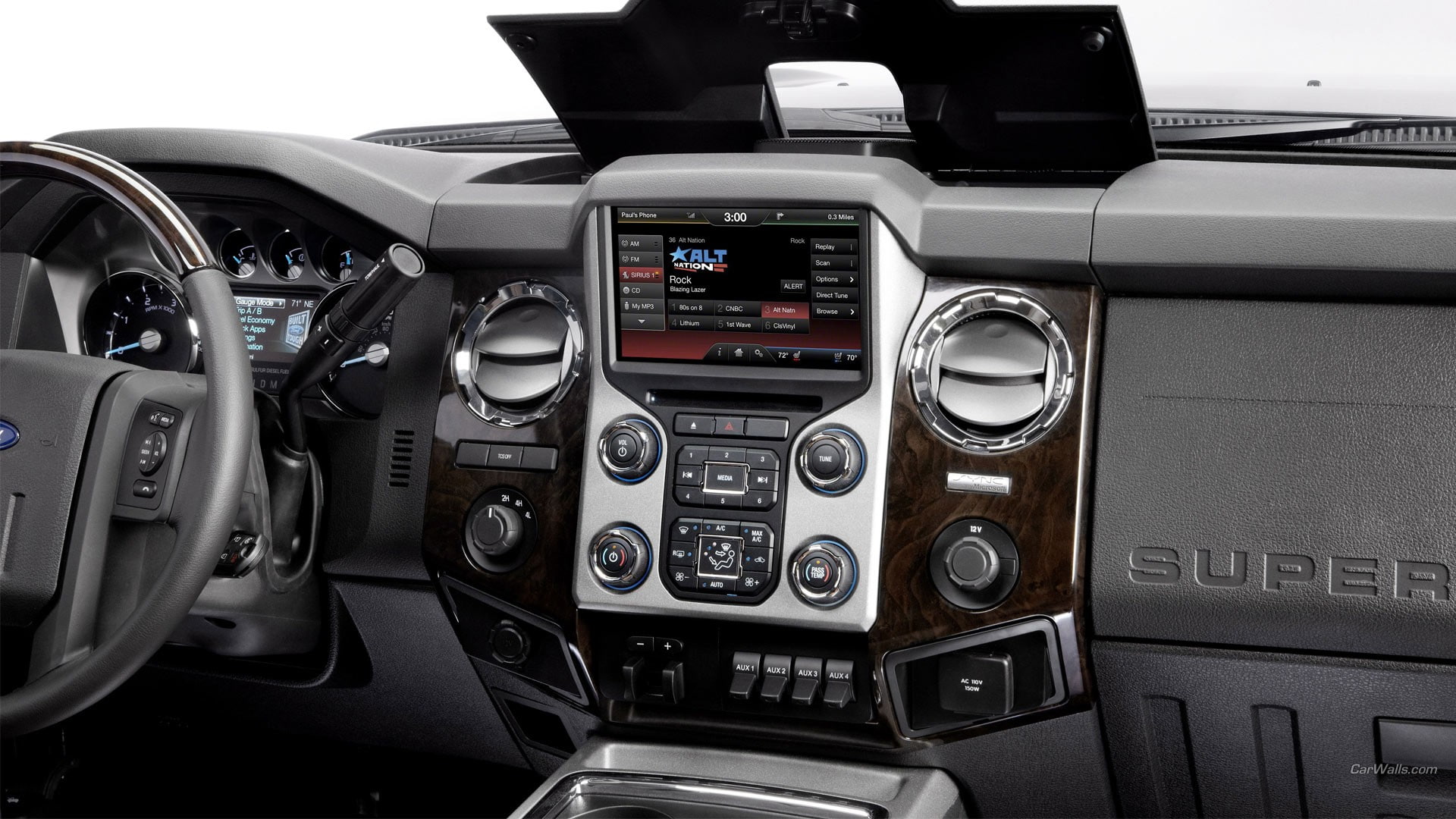 indoors, speedometer, no people, car, close-up, car interior, control, steering wheel, dashboard, transportation, Ford, Ford F-250, technology, vehicle, HD Wallpaper