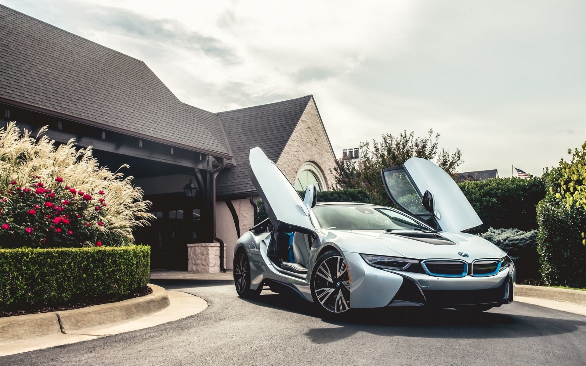 Silvery, Car, Electric, 1080P, BMW, Hybrid, HD Wallpaper