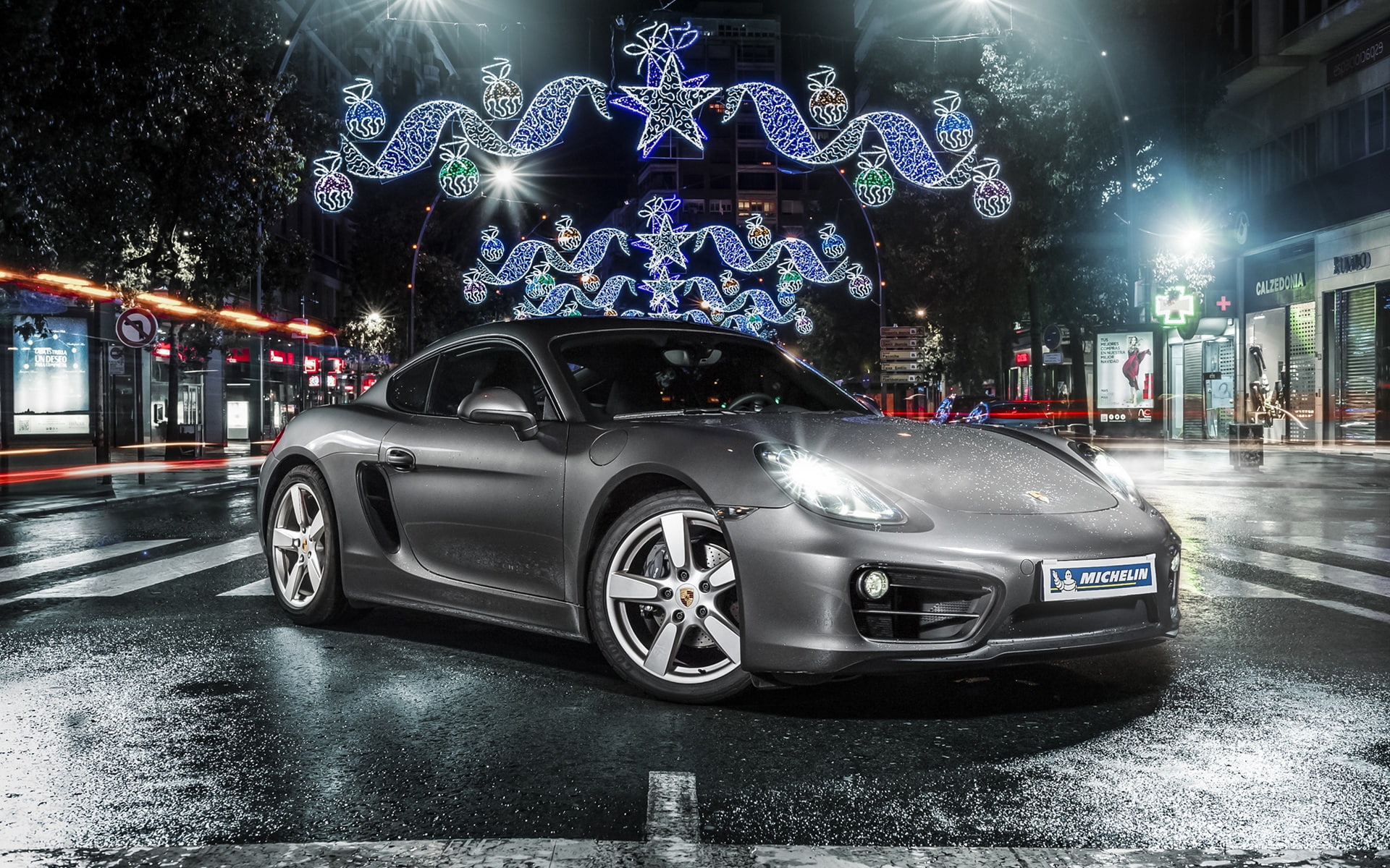 Porsche, View, Silvery, Car, Front, c, cayman, 1080P, HD Wallpaper