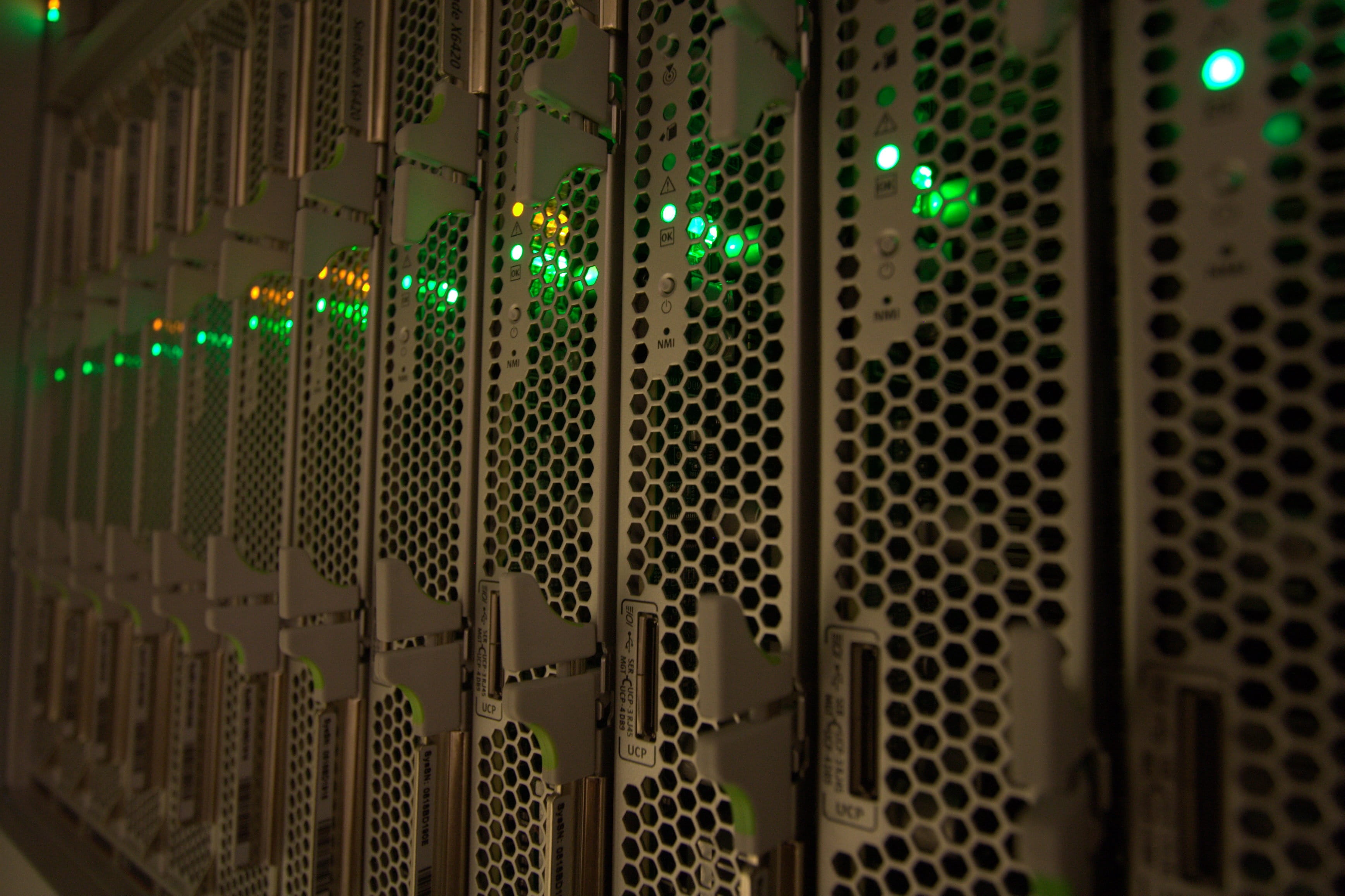 technology, metal, side by side, security, full frame, illuminated, informatics, night, indoors, safety, design, repetition, pattern, protection, selective focus, HD Wallpaper