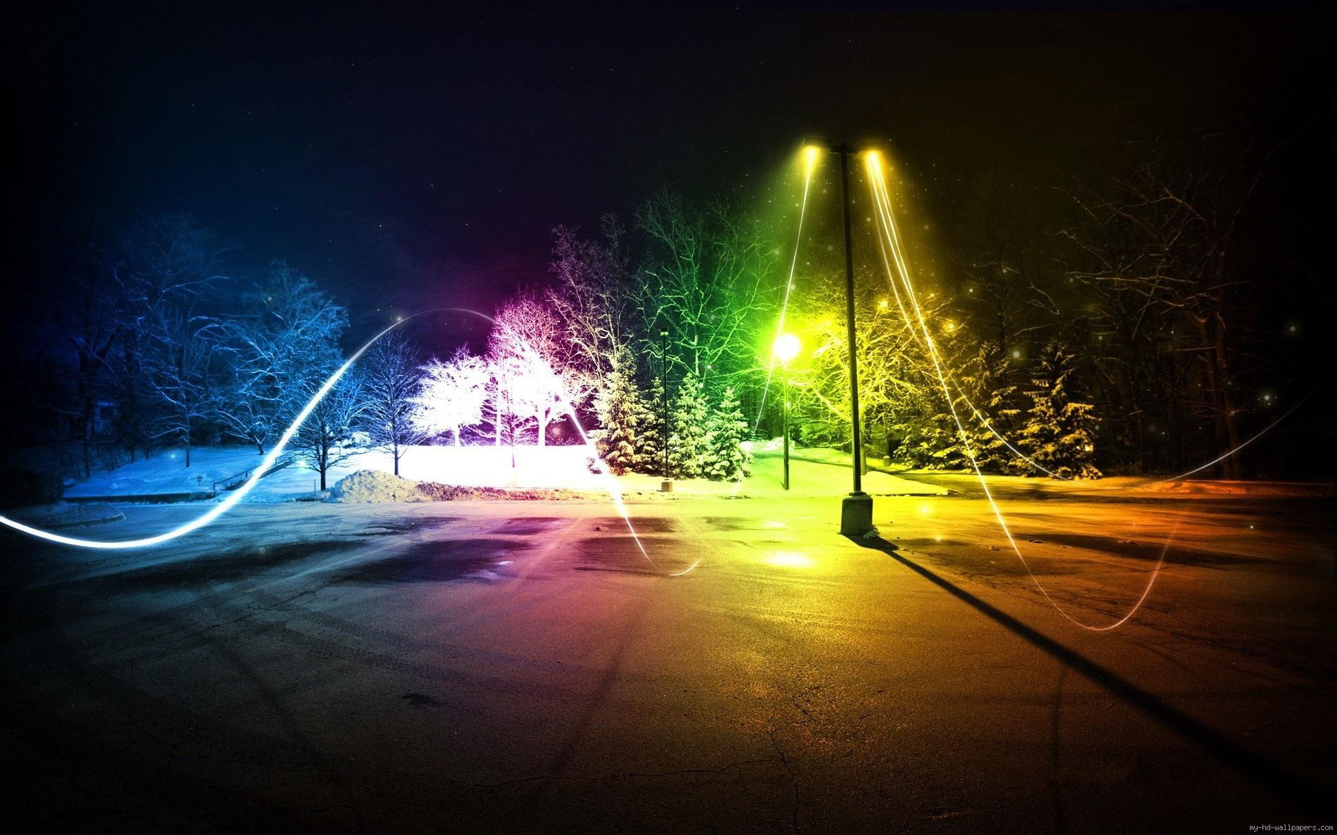 lights, 1080P, green, fluo, light, diverse, street, spotlight, lamppost, sending, graphic, HD Wallpaper