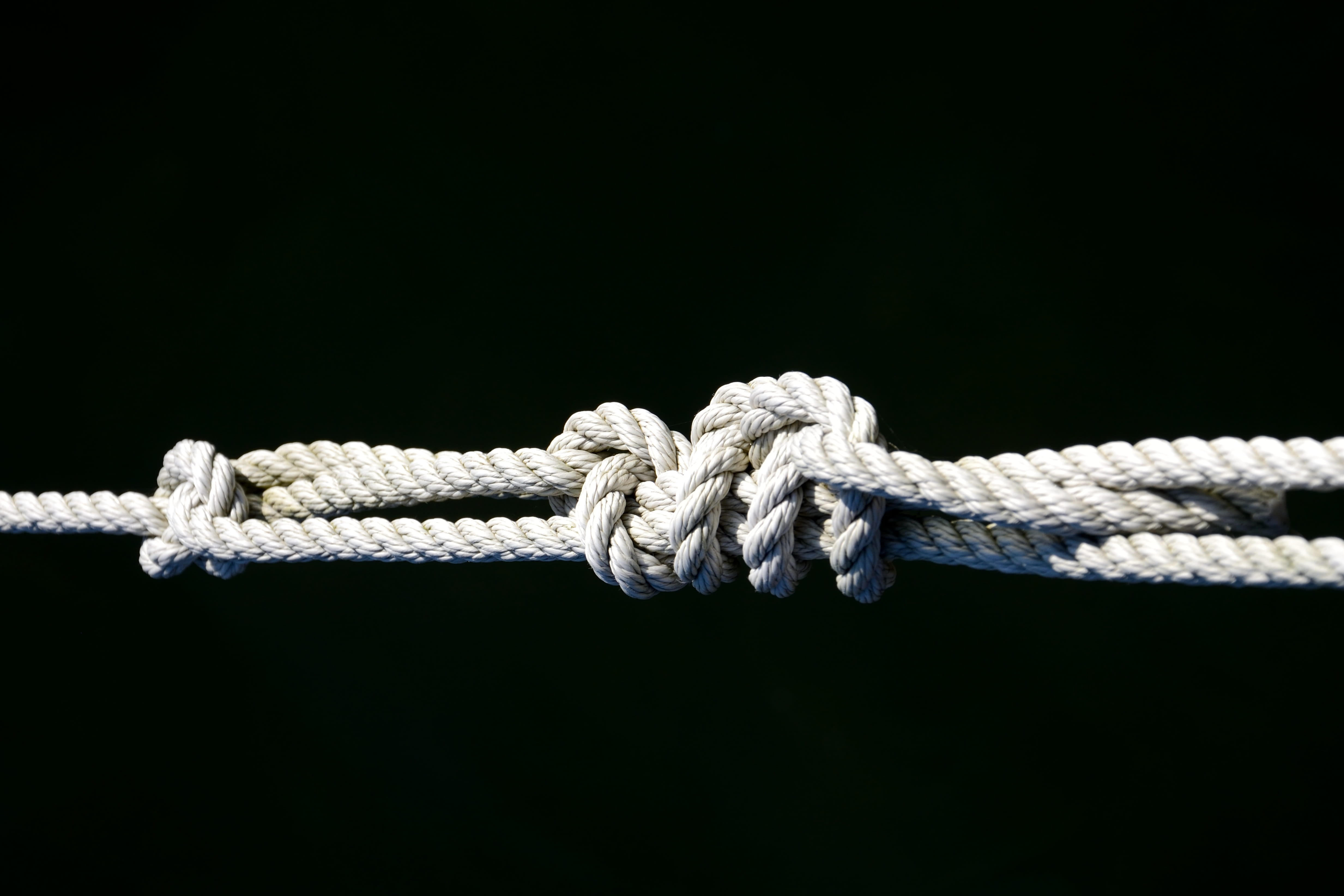 fixing, gray, knitting, detention, rope, studio shot, 4K, old, backgrounds, safety, no people, connection, metal, textured, string, black background, ship traffic jams, HD Wallpaper
