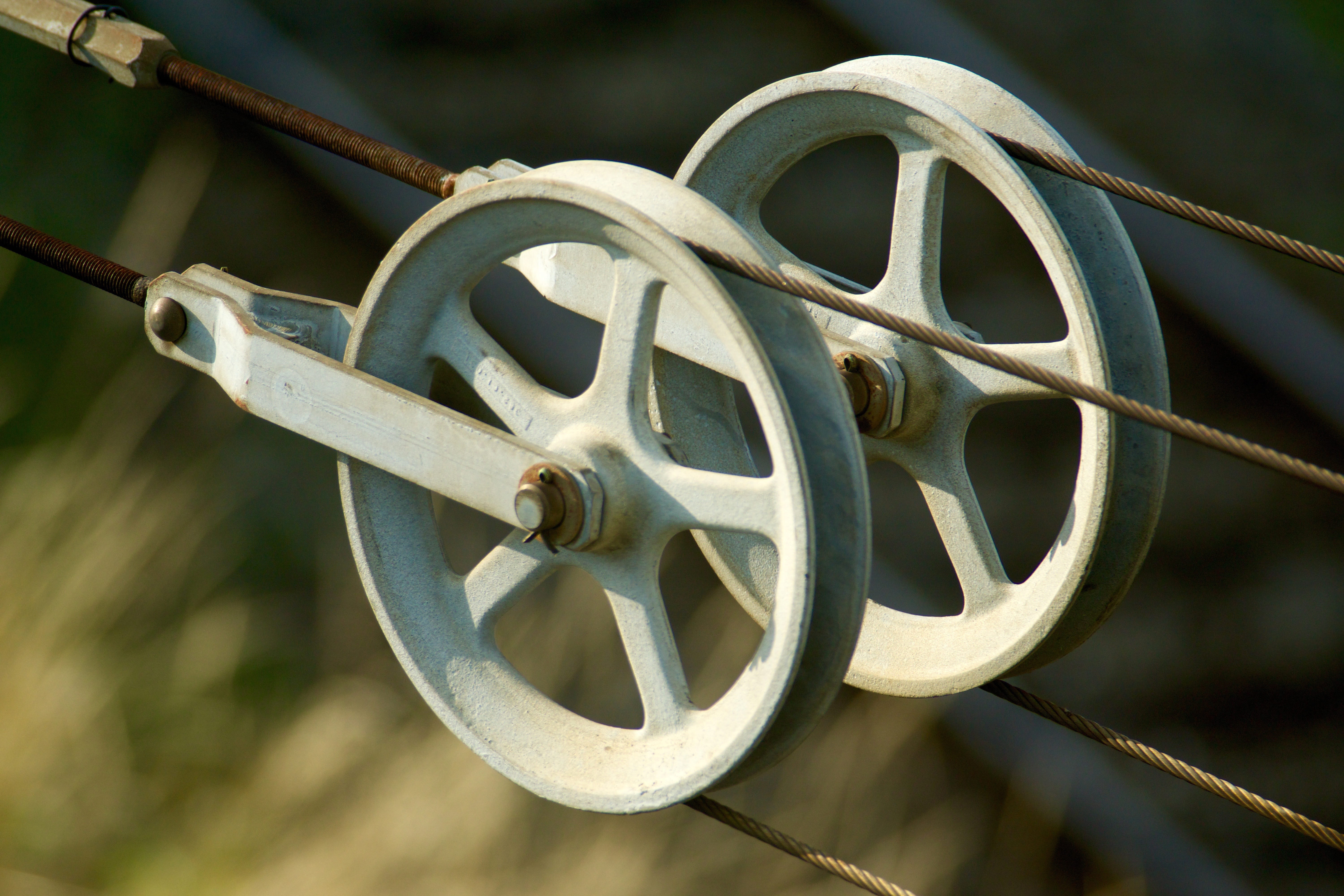 equipment, plant, public domain, rope, no people, close-up, shape, pulley, day, outdoors, transportation, retro Styled, 5K, nature, Wheel, connection, HD Wallpaper