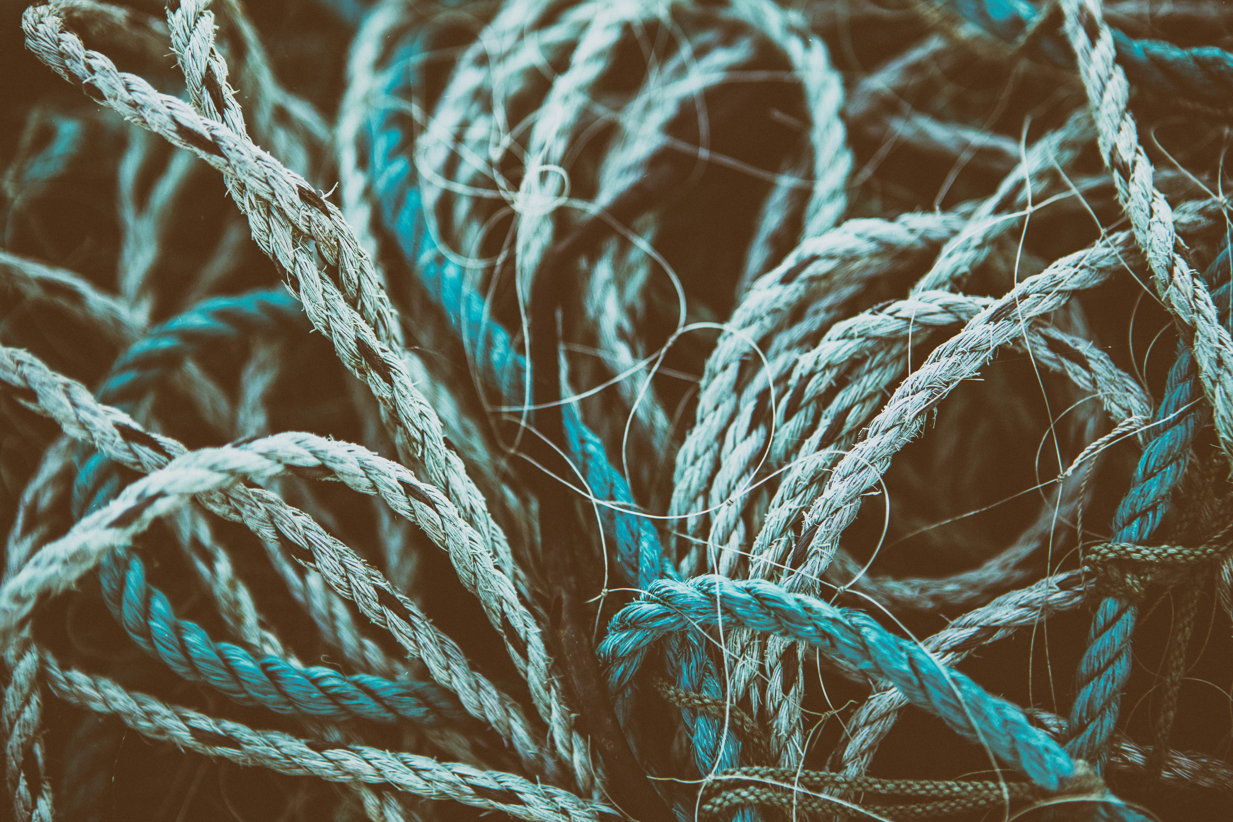 rope, texture, complexity, string, shot, kent, England, Kent, Close-up shot, blue, abstract, fishing industry, connection, no people, captured, close, Deal, HD Wallpaper
