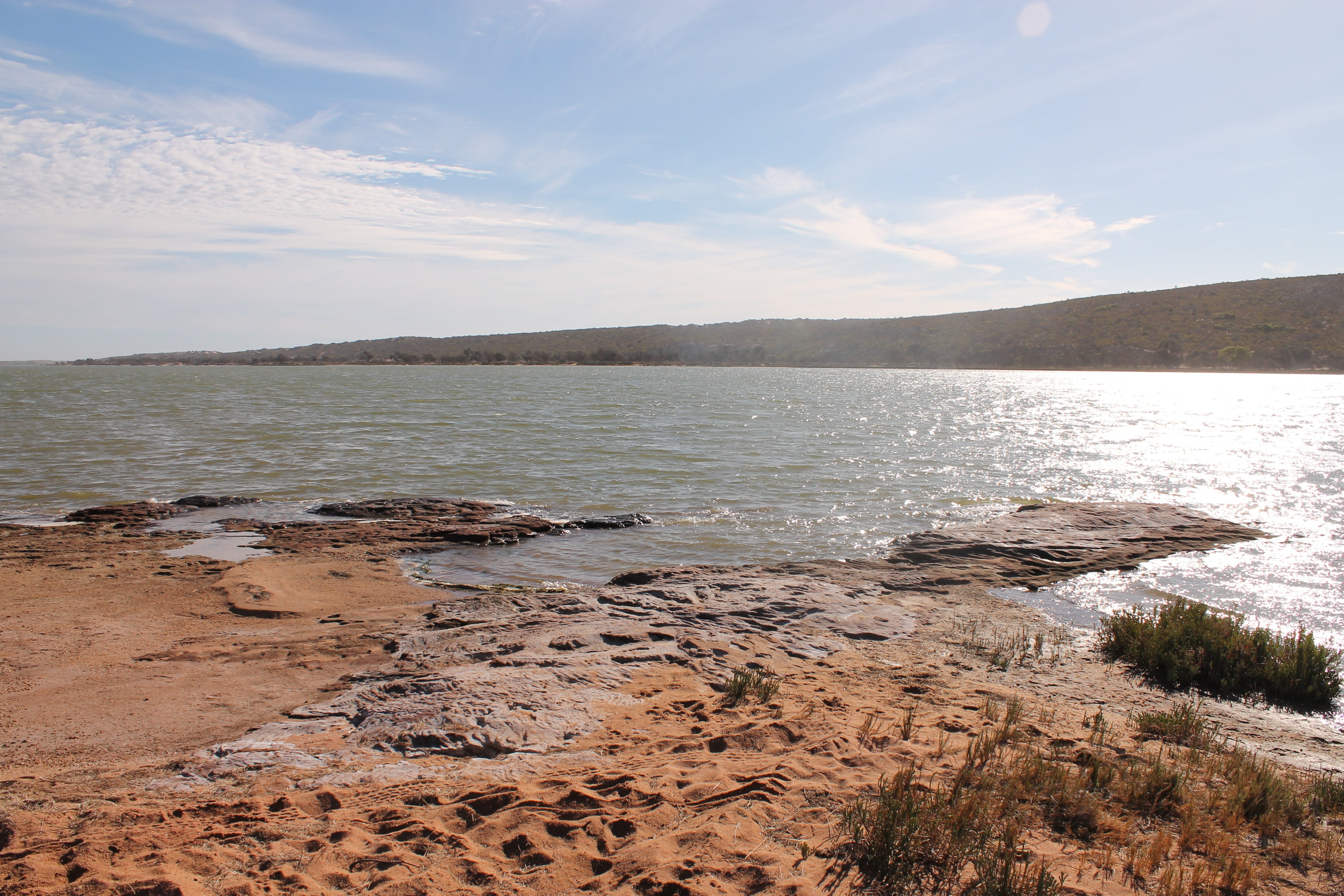 rocky coastline, non-urban scene, beach, land, tranquility, 4K, water, murchison river, sky, outback, no people, infinite width, cloud - sky, scenics - nature, HD Wallpaper