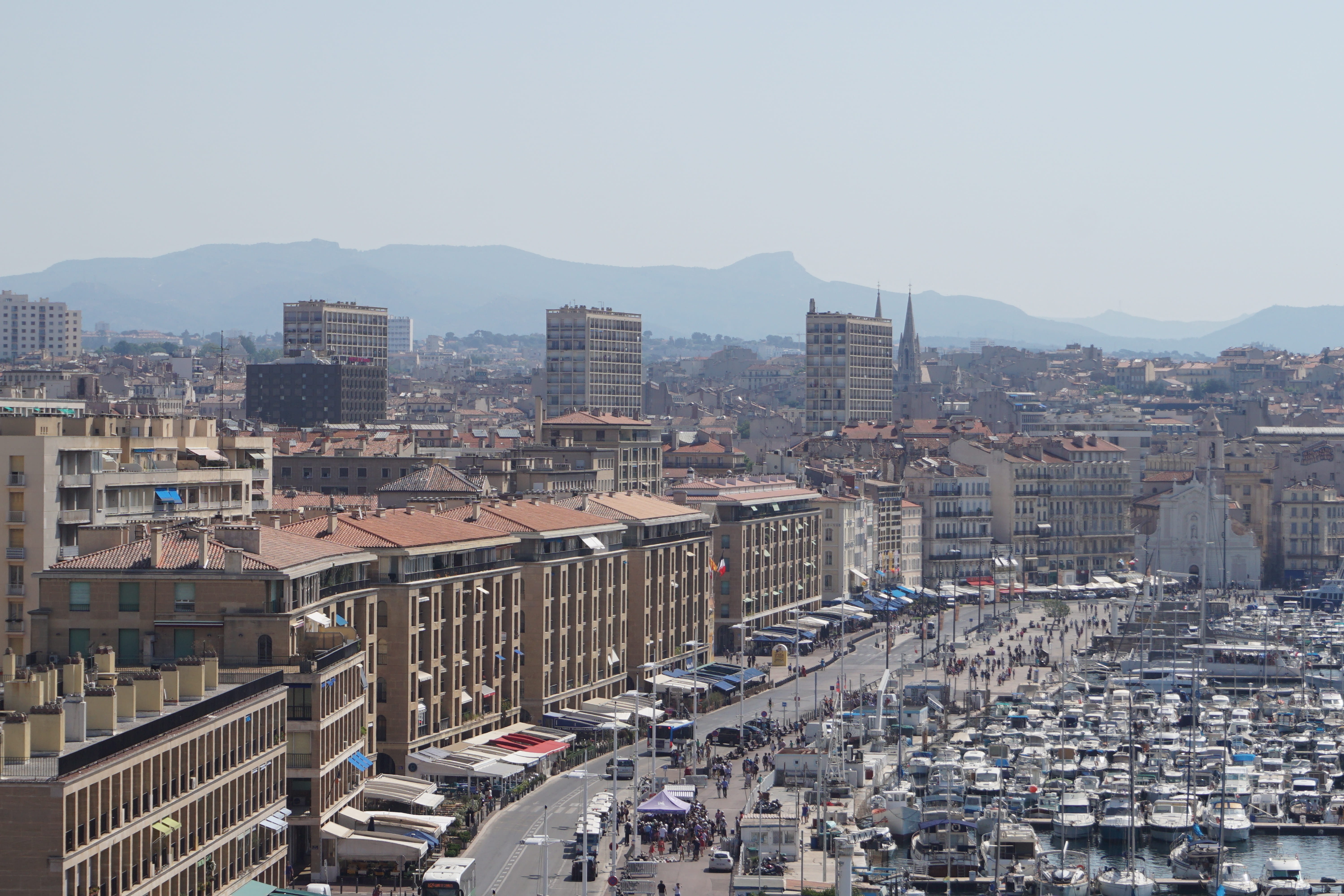 sky, wharf, clear sky, building exterior, residential district, provence, port, office building exterior, transportation, 5K, outdoors, motor vehicle, HD Wallpaper