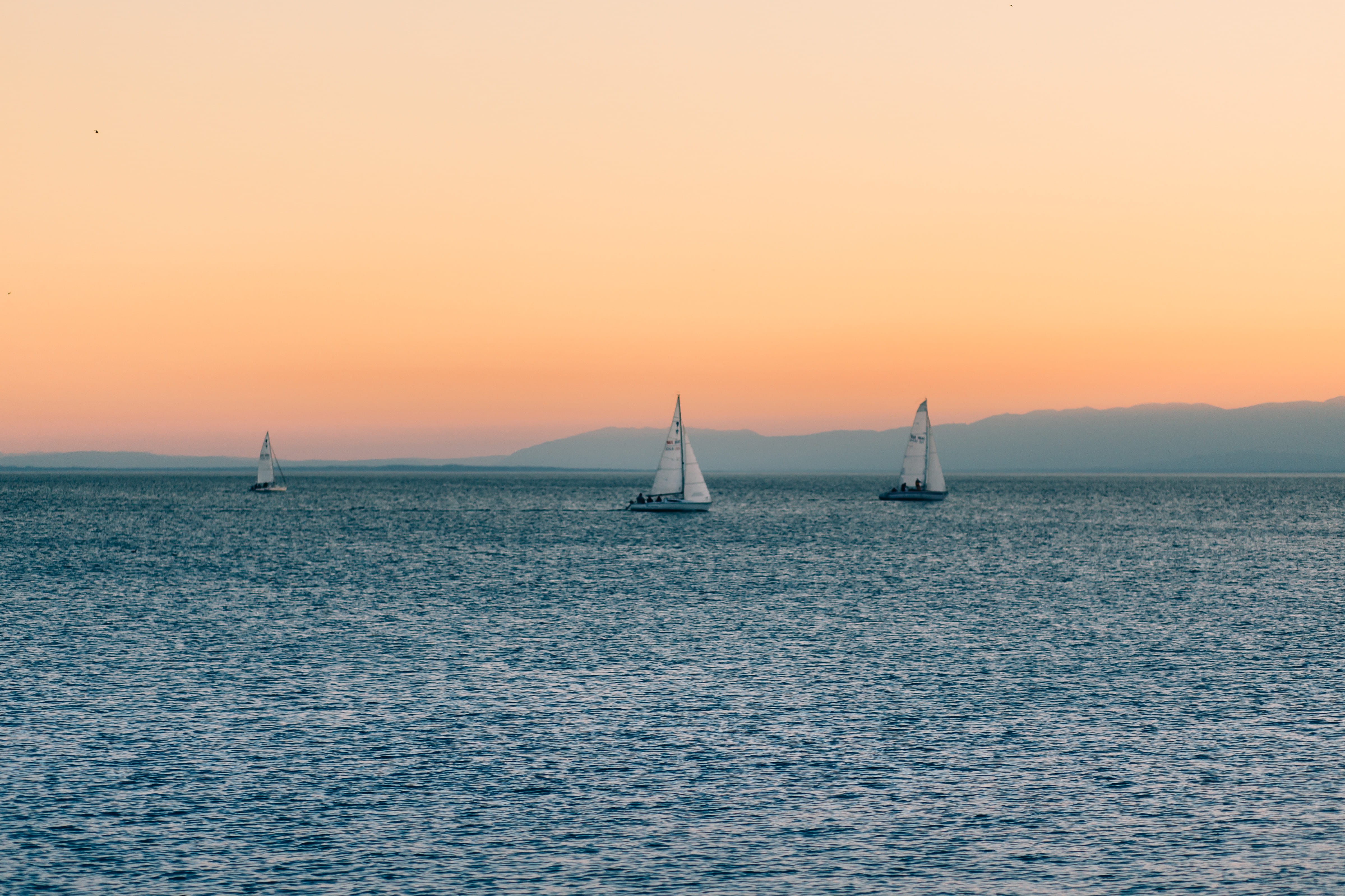 beauty in nature, sailing Ship, nature, luxury, Water, sea, vacations, horizon, sun, nautical Vessel, transportation, tranquil scene, yacht, mode of transportation, HD Wallpaper