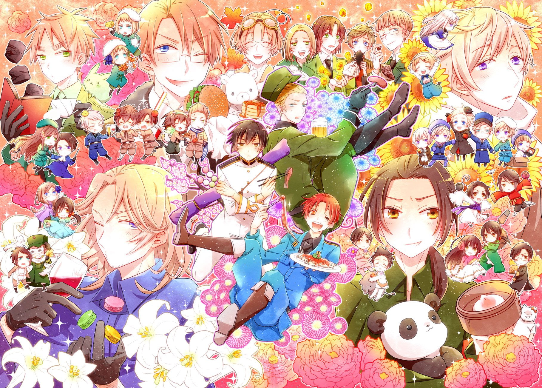 720P, axis, hetalia, powers, HD Wallpaper