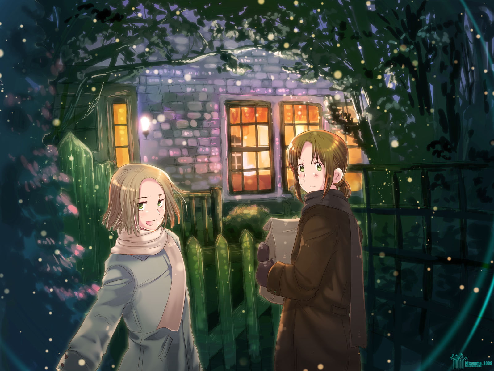 axis, lithuania, powers, 720P, blondes, brunettes, poland, anime, hetalia, HD Wallpaper