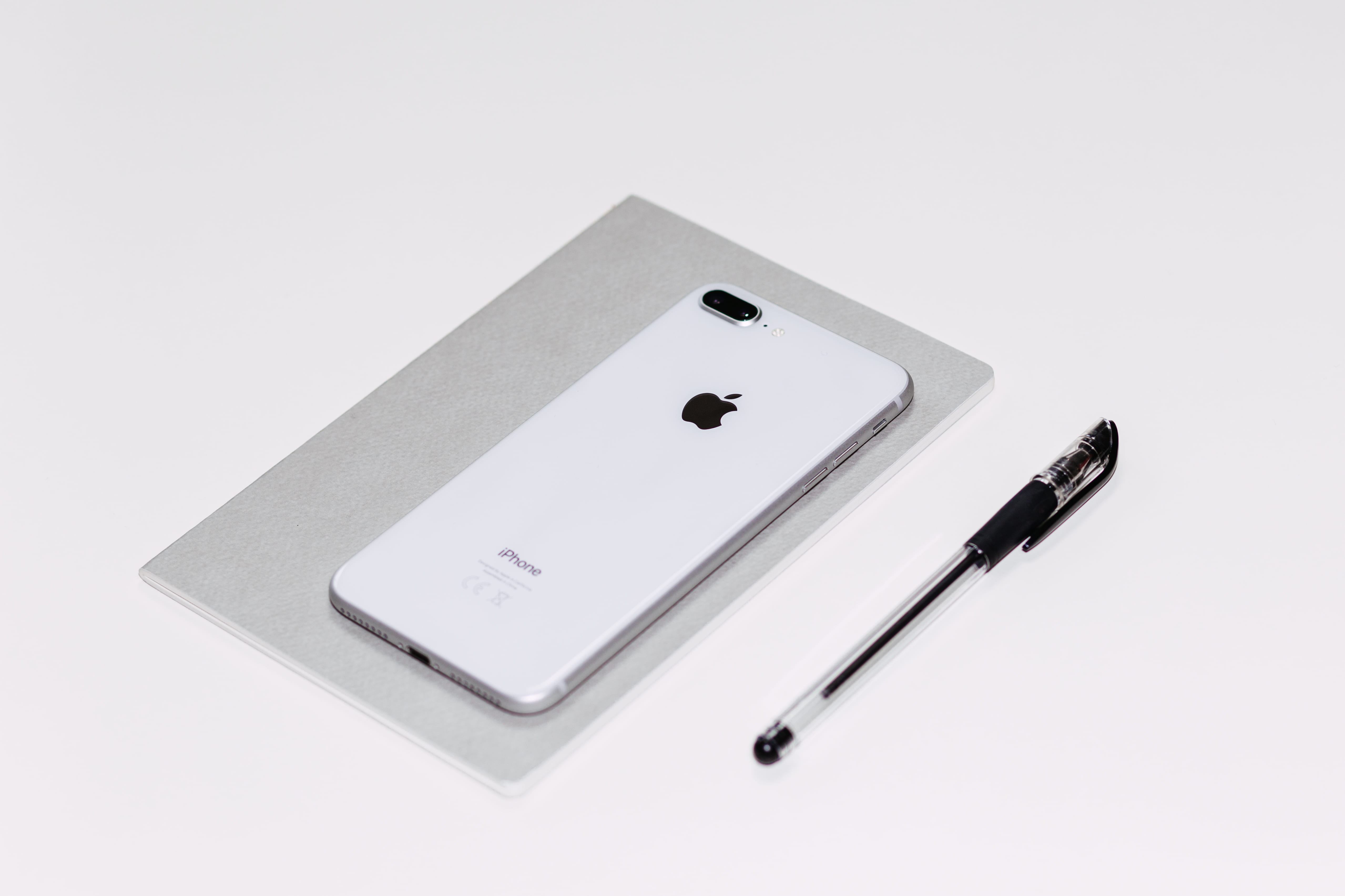 near, single object, metal, technology, communication, still life, tray, two objects, no people, paper, ballpoint, 4K, writing instrument, black, white, HD Wallpaper
