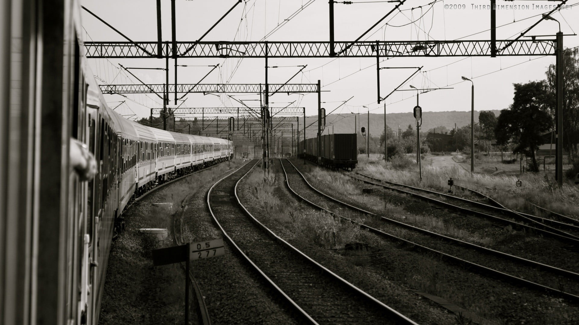 built structure, rail transportation, architecture, direction, the way forward, outdoors, power supply, track, mode of transportation, 1080P, tracks, nature, HD Wallpaper