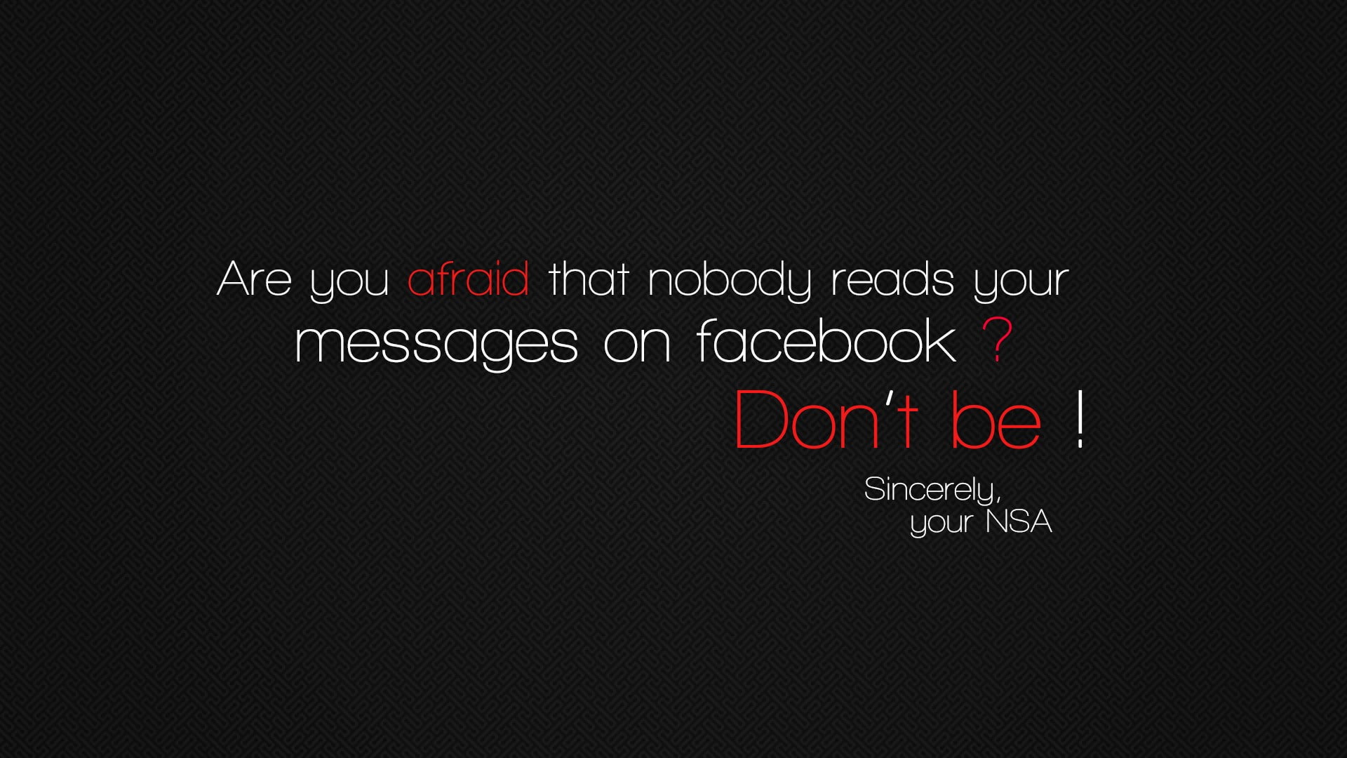 red, black color, message, computer monitor, spying, computer language, nsa, sadic, close-up, information, board, sign, indoors, studio shot, facebook, HD Wallpaper