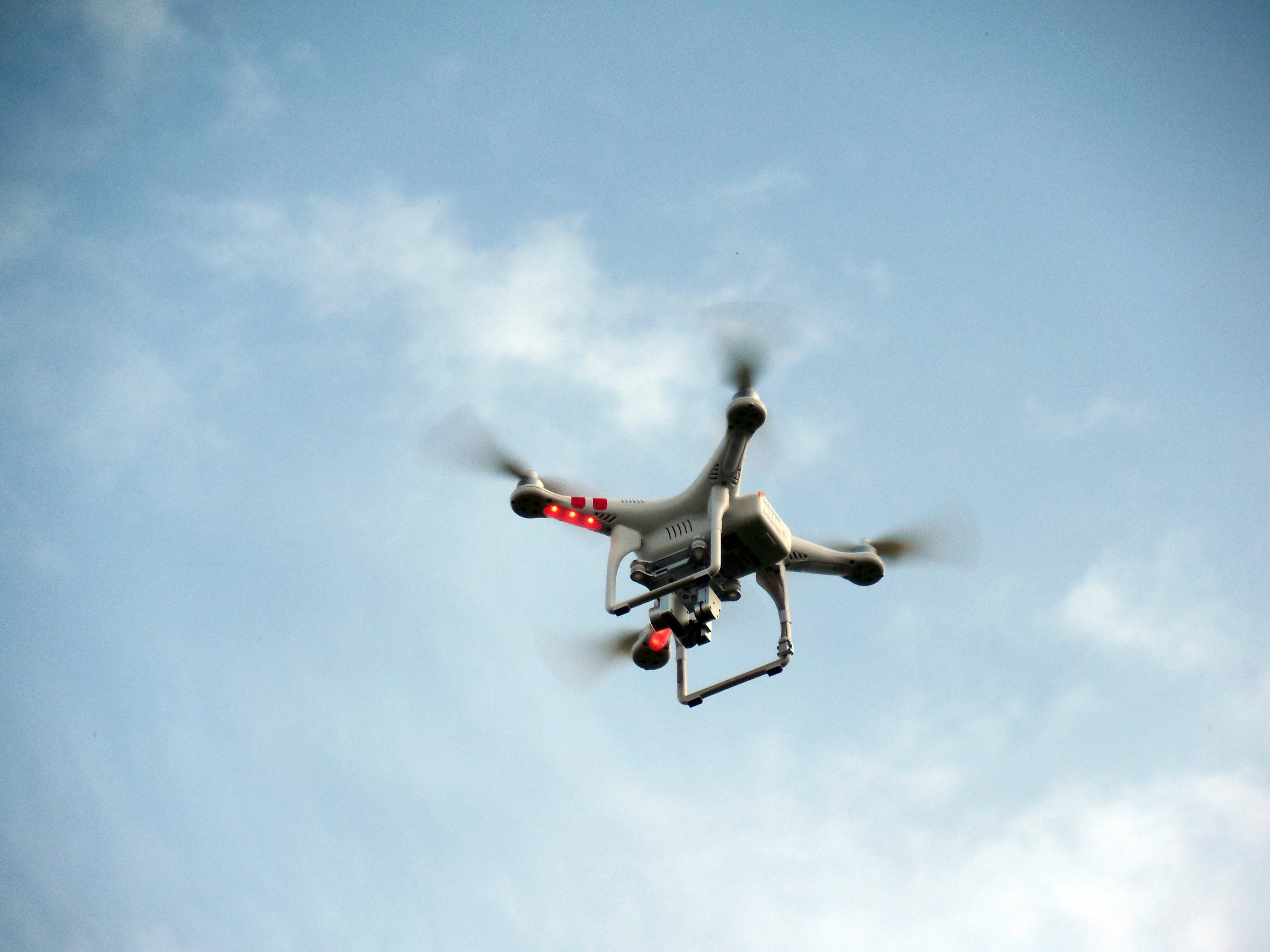 low angle view, mid-air, sky, photography themes, flying, control, take off, drone, rotors, air vehicle, remotely controlled, on the move, day, airplane, HD Wallpaper