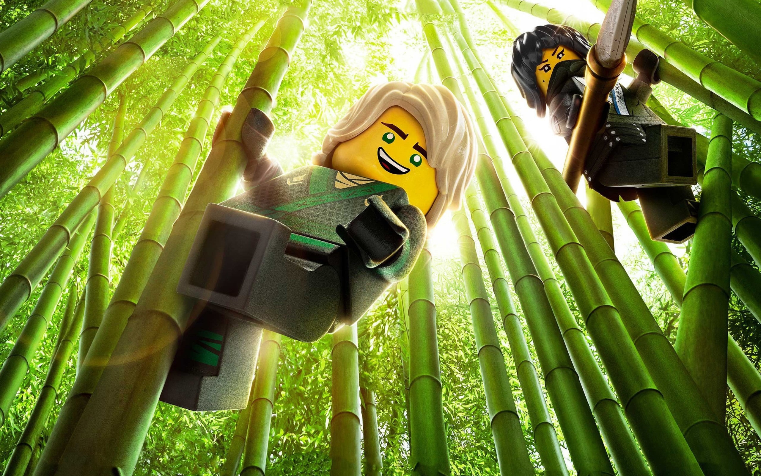 green color, forest, plant, representation, creativity, no people, ninjago, connection, leaf, plant part, tree, sunlight, toy, nature, bamboo - plant, human representation, HD Wallpaper