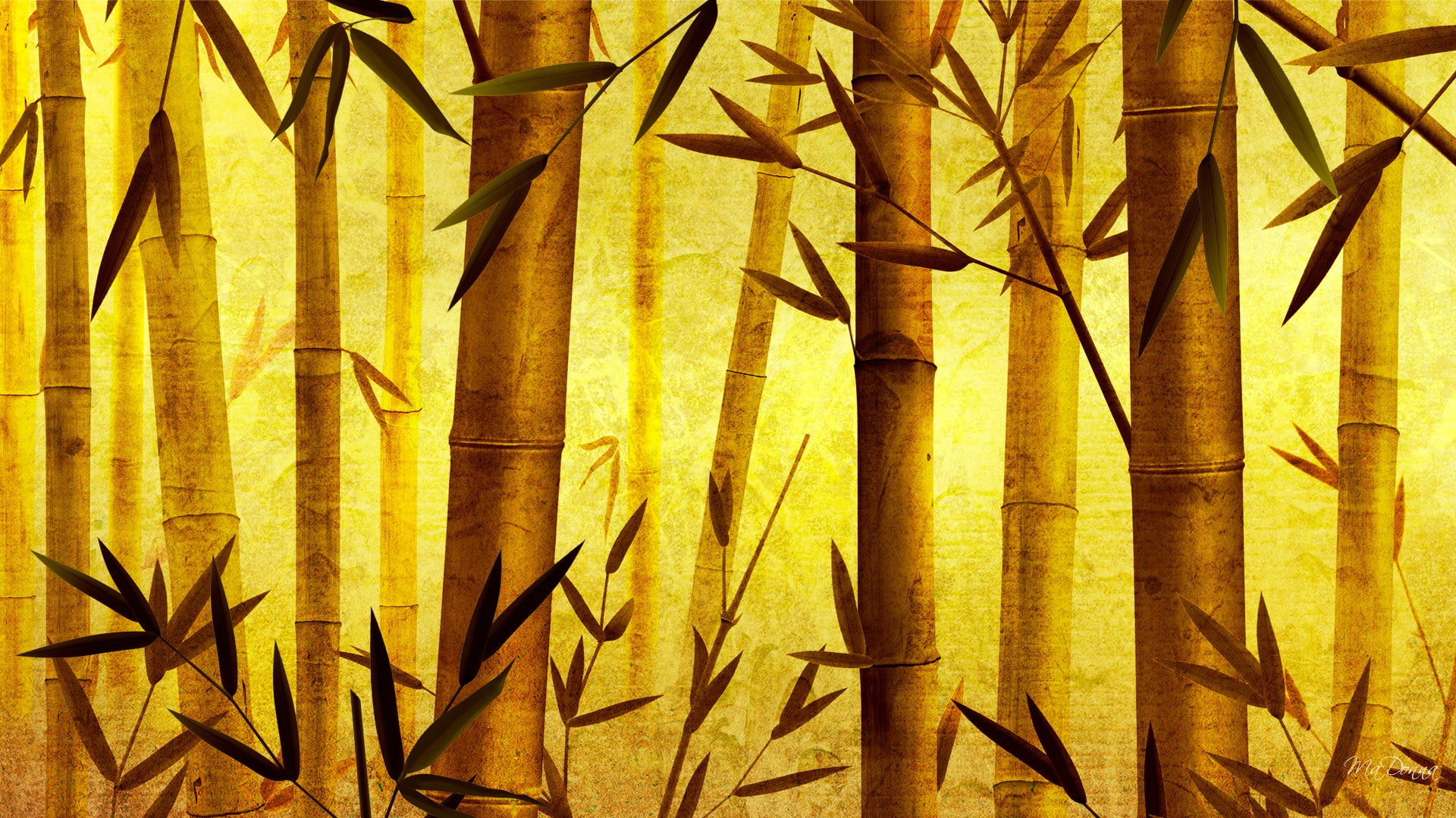 1920x1080, Forest, 1080P, 4k pics, digital art, bamboo, HD Wallpaper