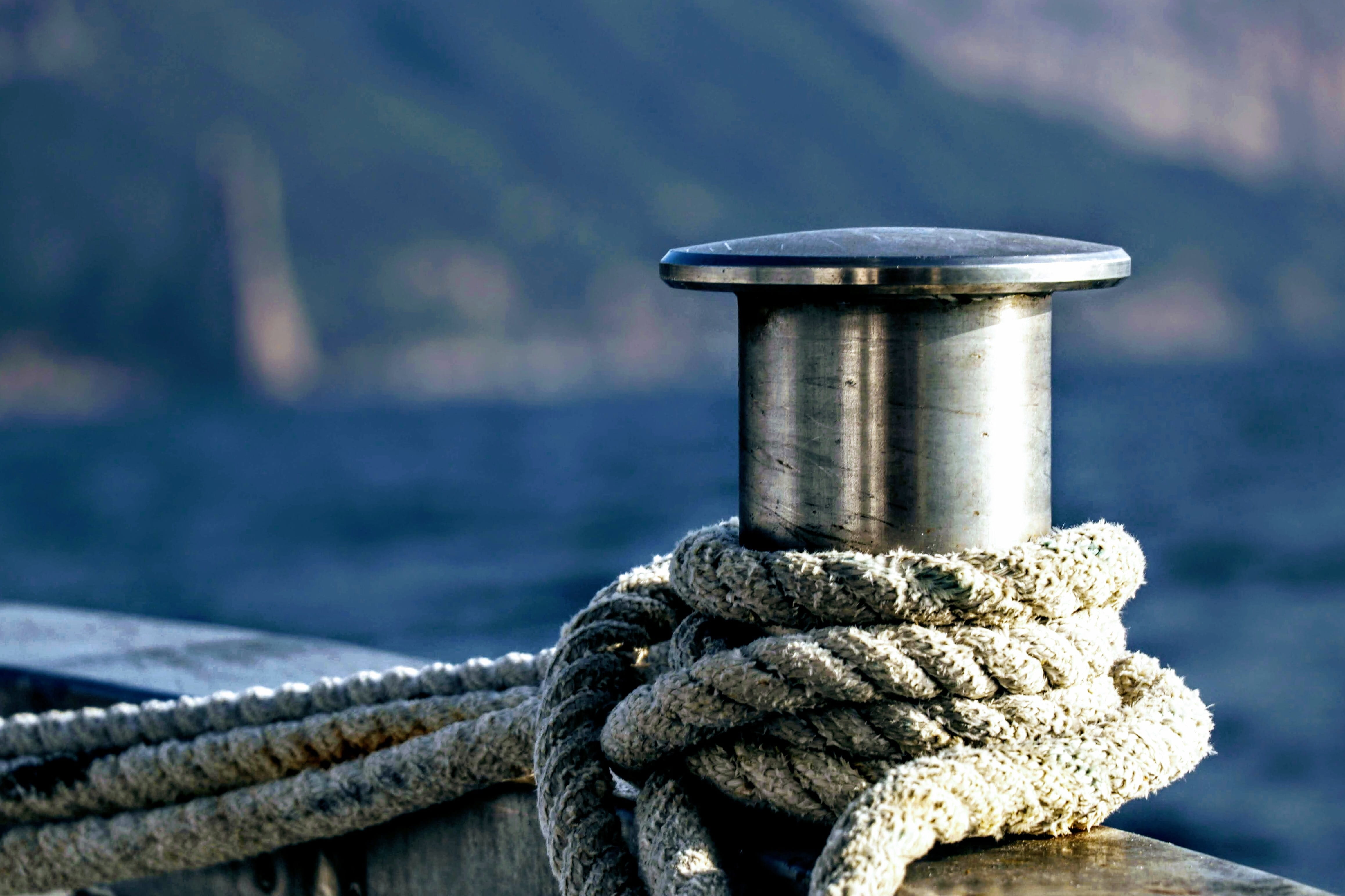 ship, post, bollard, boat, outdoors, cleat, nautica, close-up, water, 4K, durability, sea, mode of transportation, day, no people, steel, harbor, connection, HD Wallpaper