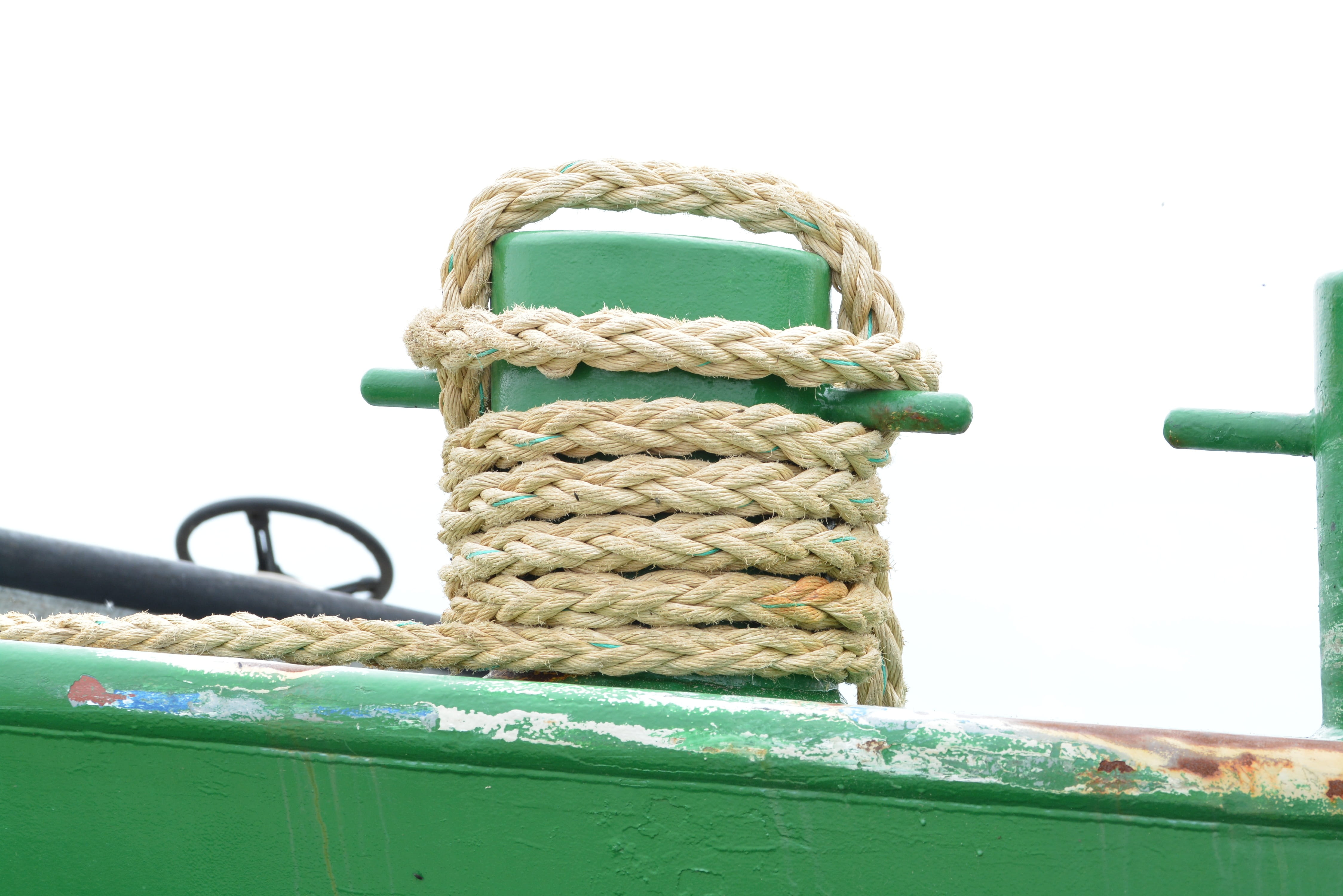 still life, cordage, ship accessories, wooden post, tied up, focus on foreground, strength, twisted, post, water, turquoise colored, woven, nature, metal, HD Wallpaper