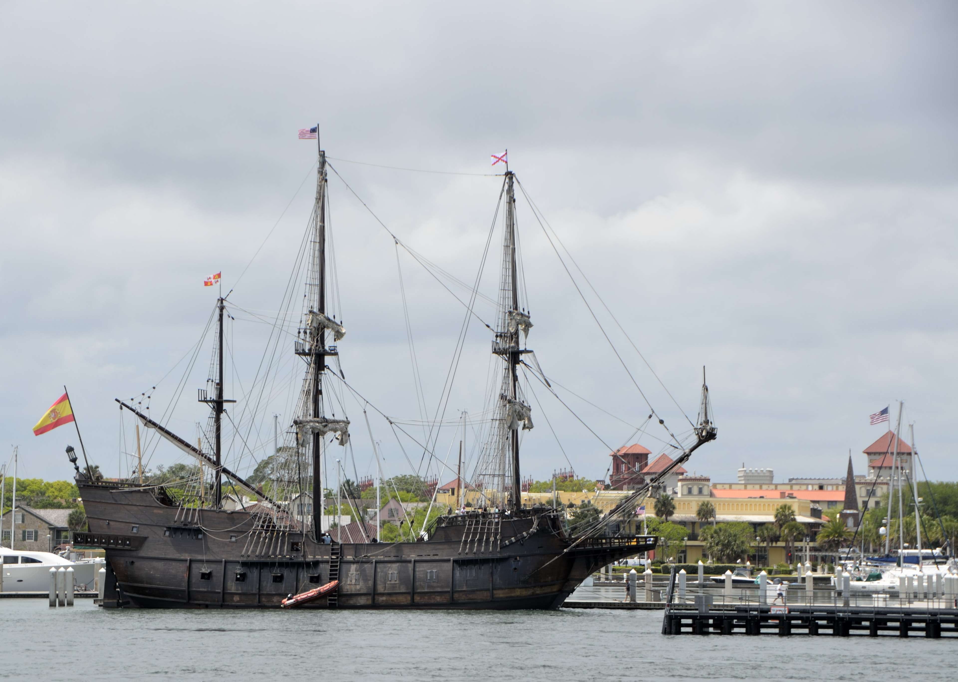 marine, transportation, building exterior, transport, 4K, mode of transportation, no people, built structure, outdoors, exploration, historical, frigate, HD Wallpaper