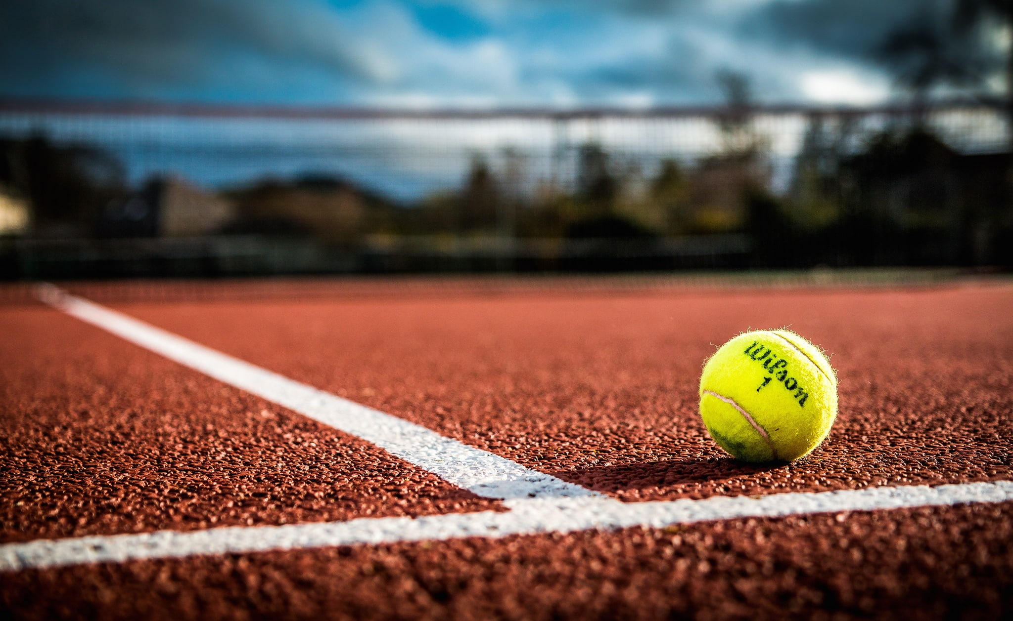 the ball, mesh, court, bokeh, tennis, markup, 1080P, HD Wallpaper
