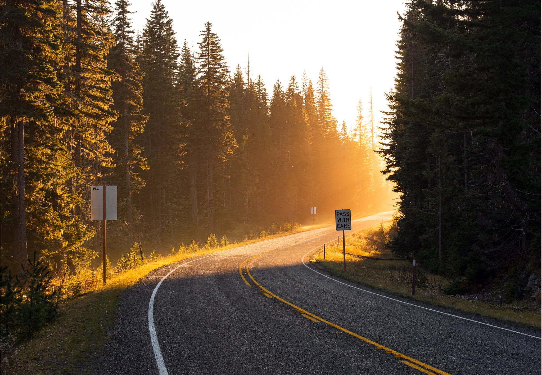 road, sky, travel, tree, road Trip, scenics - nature, curve, multiple Lane Highway, street, plant, 1080P, meet, beauty In Nature, diminishing perspective, HD Wallpaper