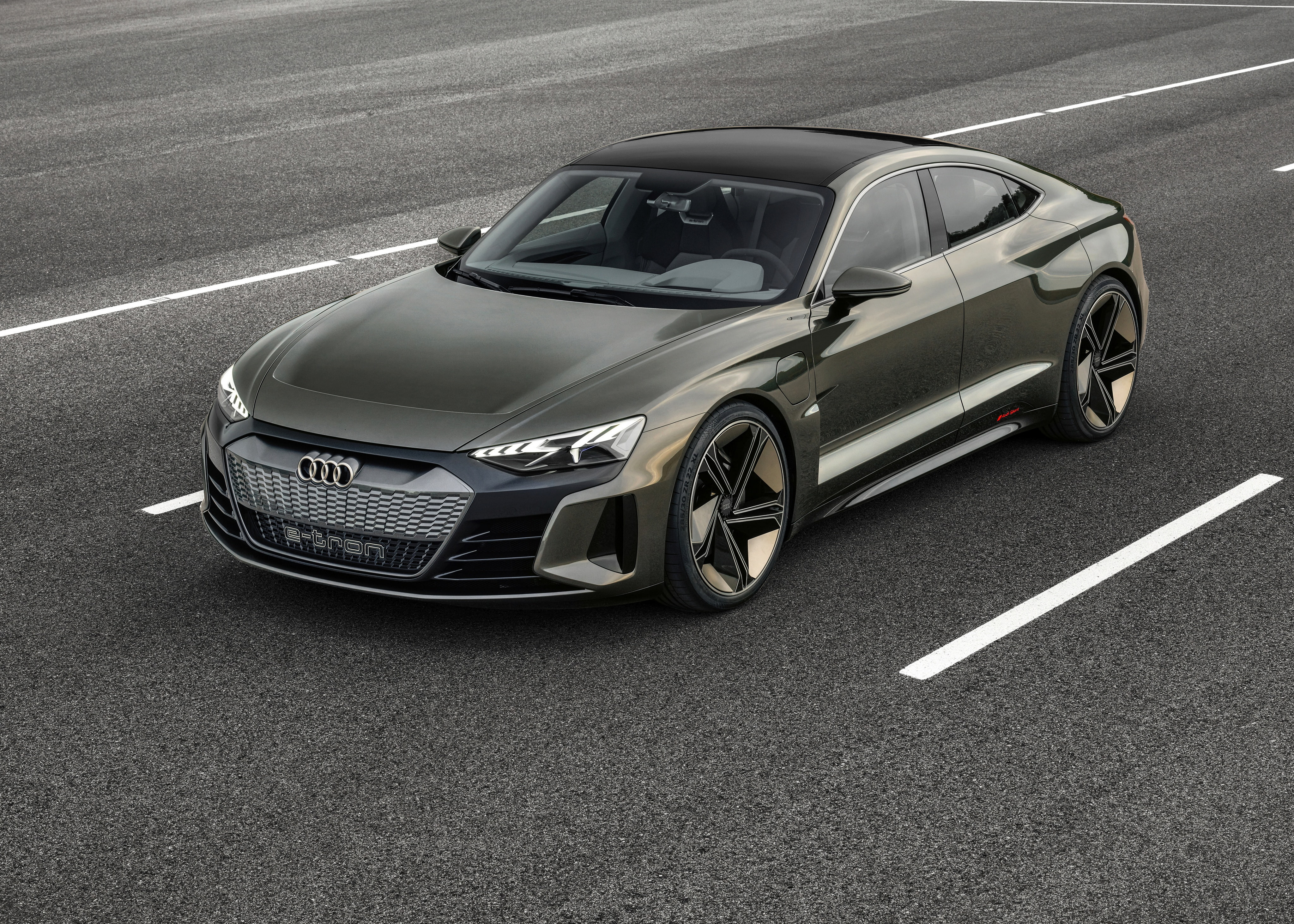 coupe, the four-door, markup, Audi, e-tron GT Concept, asphalt, 2018, 4K, HD Wallpaper
