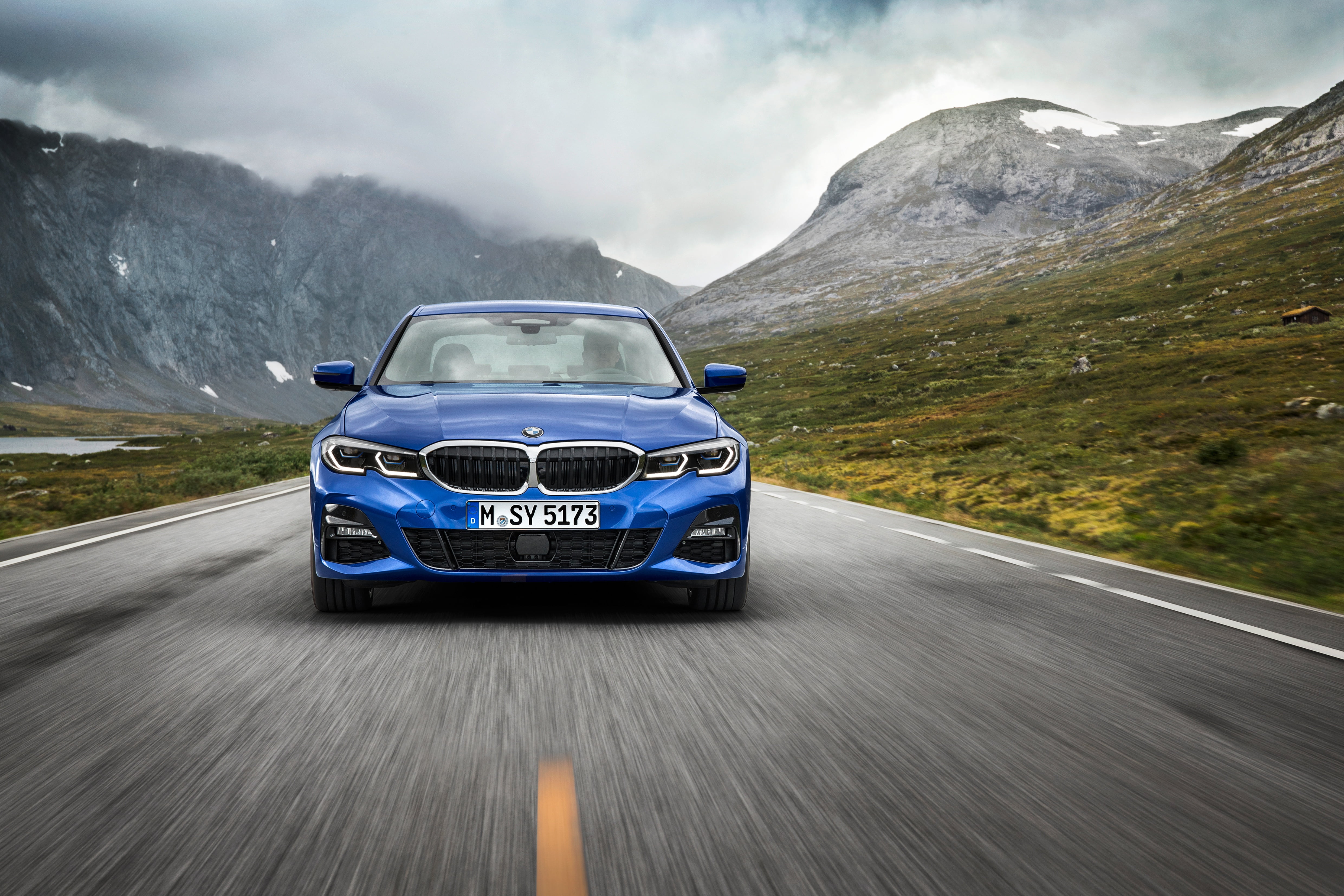 G20, M Sport, road, asphalt, 3-series, mountains, 4K, lights, markup, BMW, HD Wallpaper