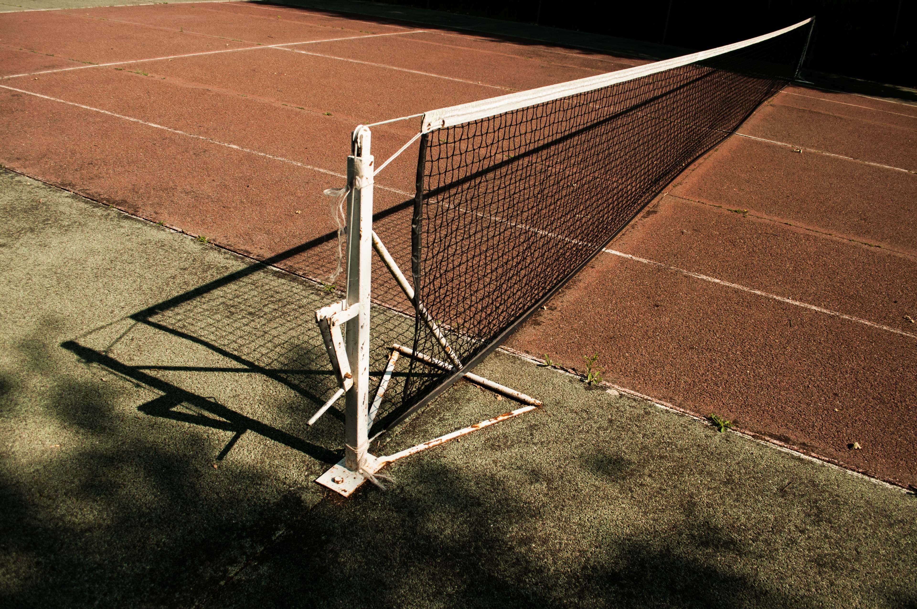 4K, leisure activity, nature, no people, court, absence, tennis net, yard line - sport, sport, competition, playing field, track and field, net, tennis, HD Wallpaper