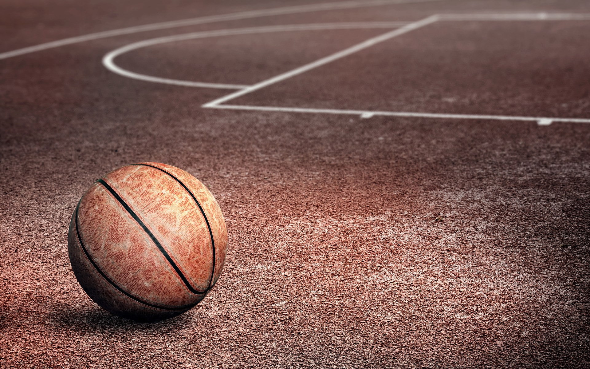 single object, competition, stadium, no people, absence, sport, competitive sport, textured, basketball, yard line - sport, playing field, close-up, leather, HD Wallpaper
