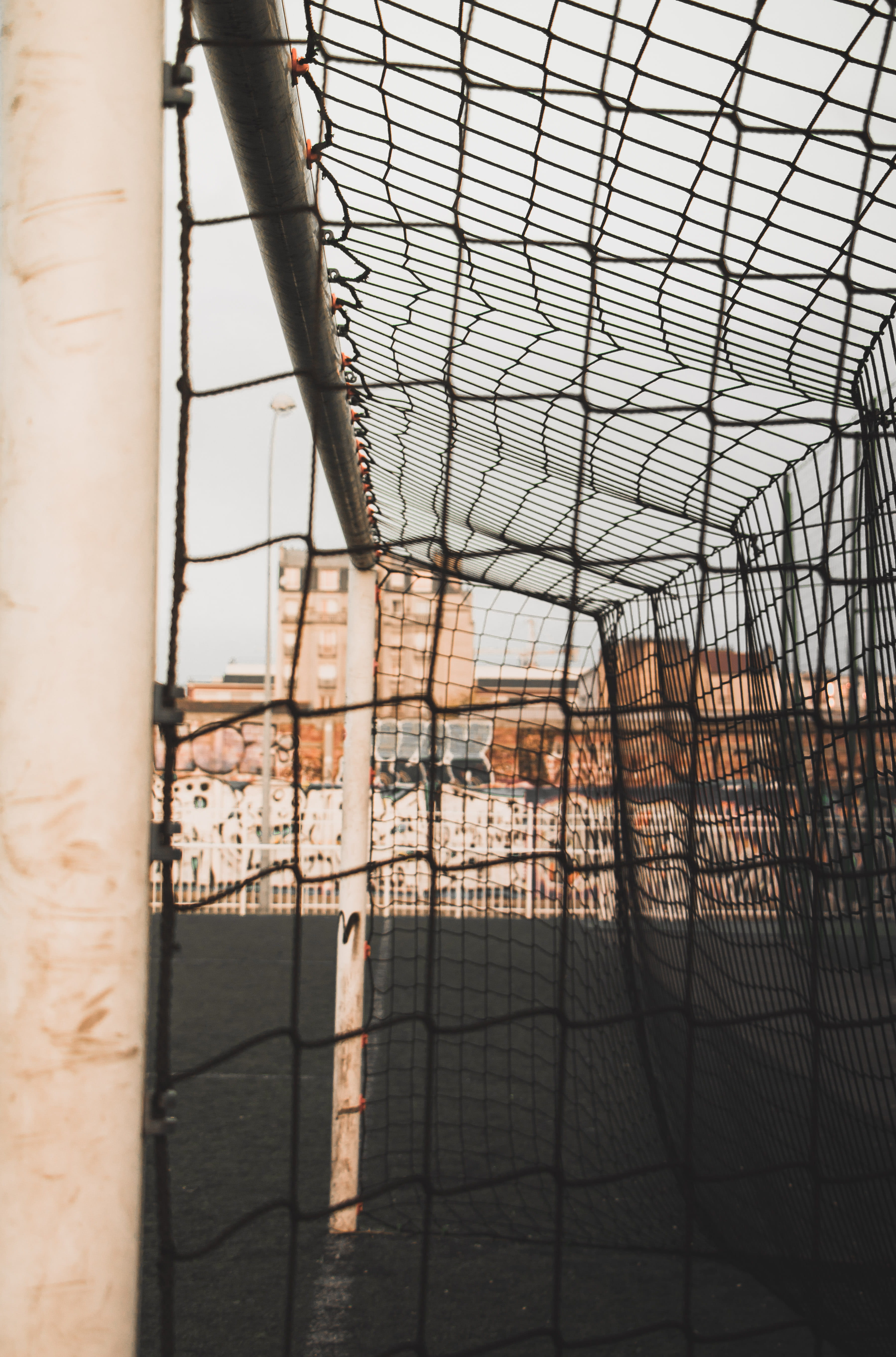 construction, goal, no people, column, paris, security, safety, france, built structure, building exterior, soccer, hangar, hypebeast, sunlight, metal, Phone HD Wallpaper