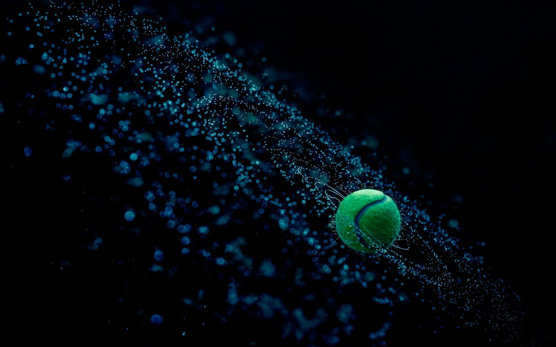 1080P, gorgeous, green, ball, illustration, tennis, fantasy, round, HD Wallpaper
