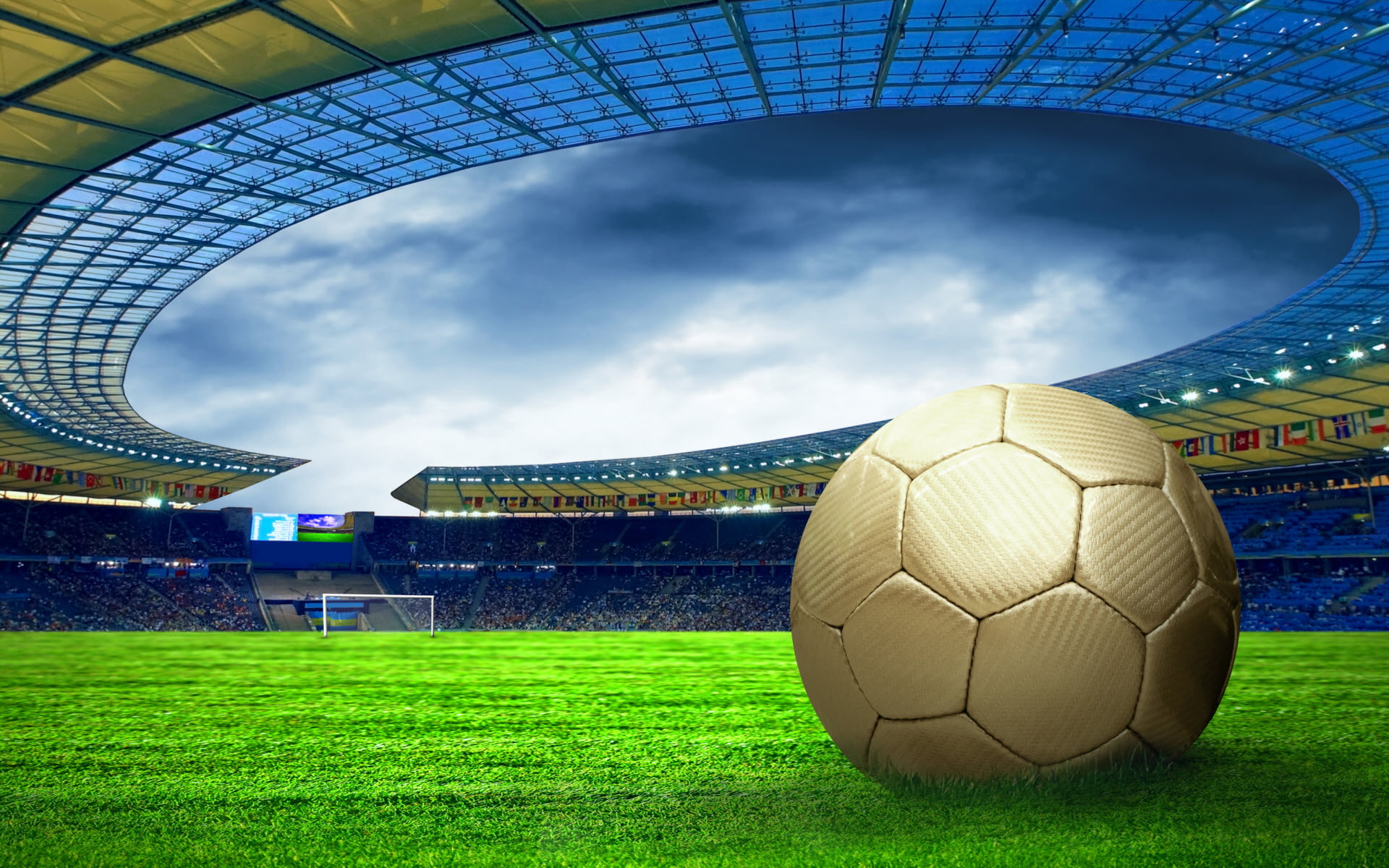 hd, football, gray, photography, stadium, amp, ball, soccer, 1080P, HD Wallpaper