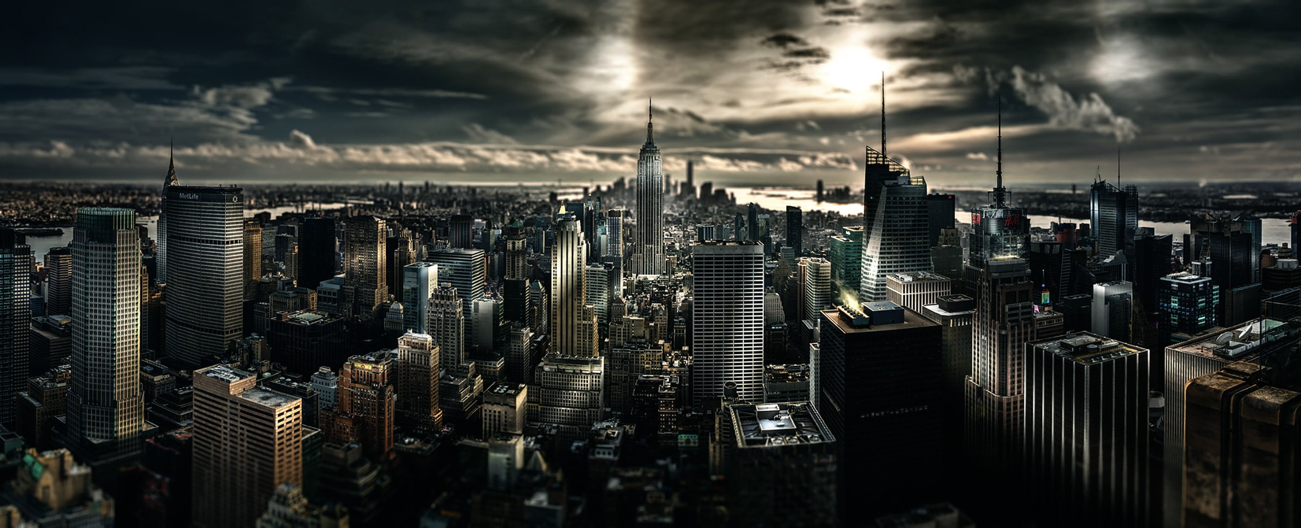 2K, Manhattan, tilt shift, New York City, HD Wallpaper
