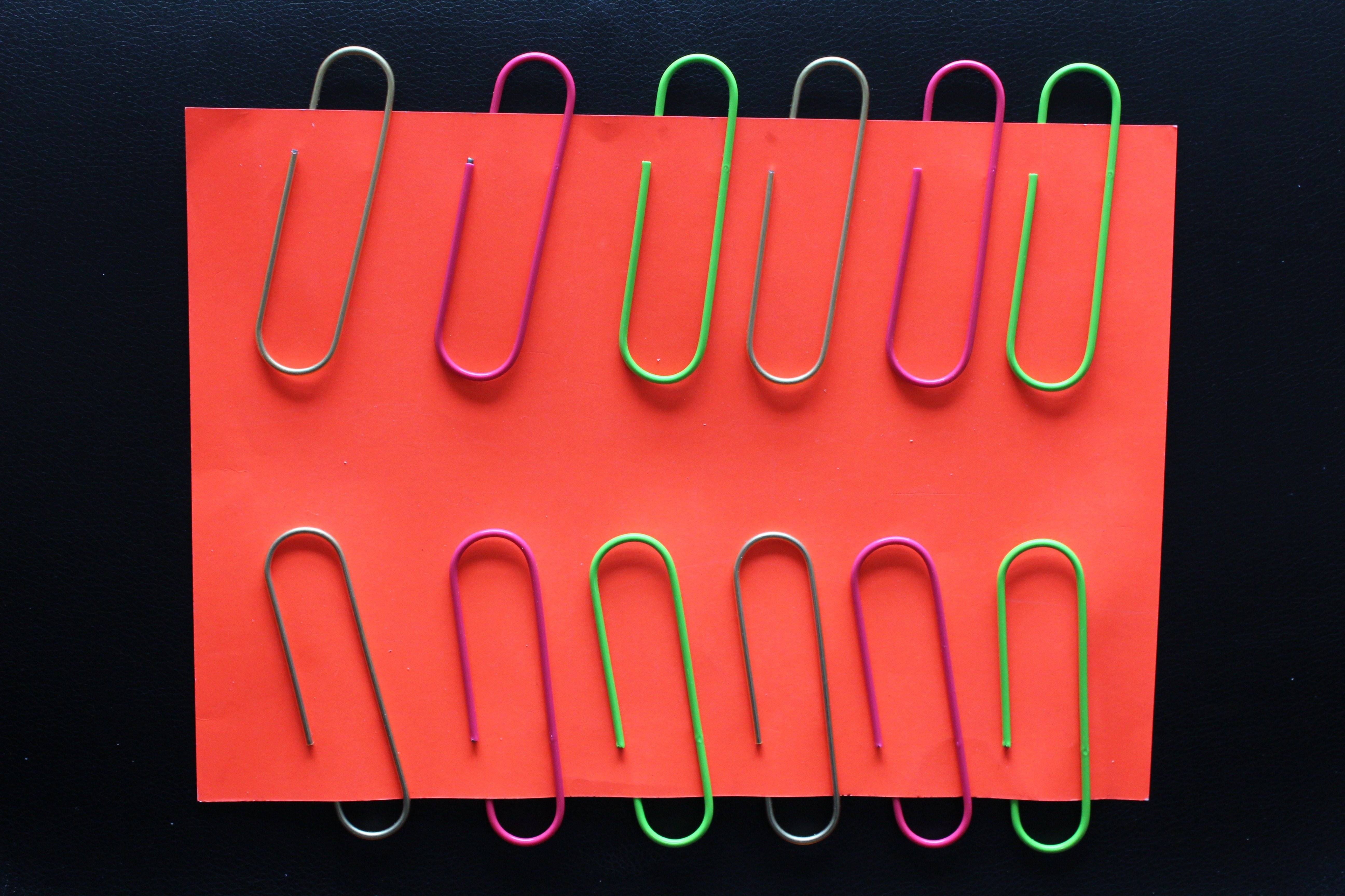 close-up, large group of objects, scissors, knolling - concept, directly above, ring Binder, black background, paper, metal, in a row, paperclips, paper Clip, HD Wallpaper