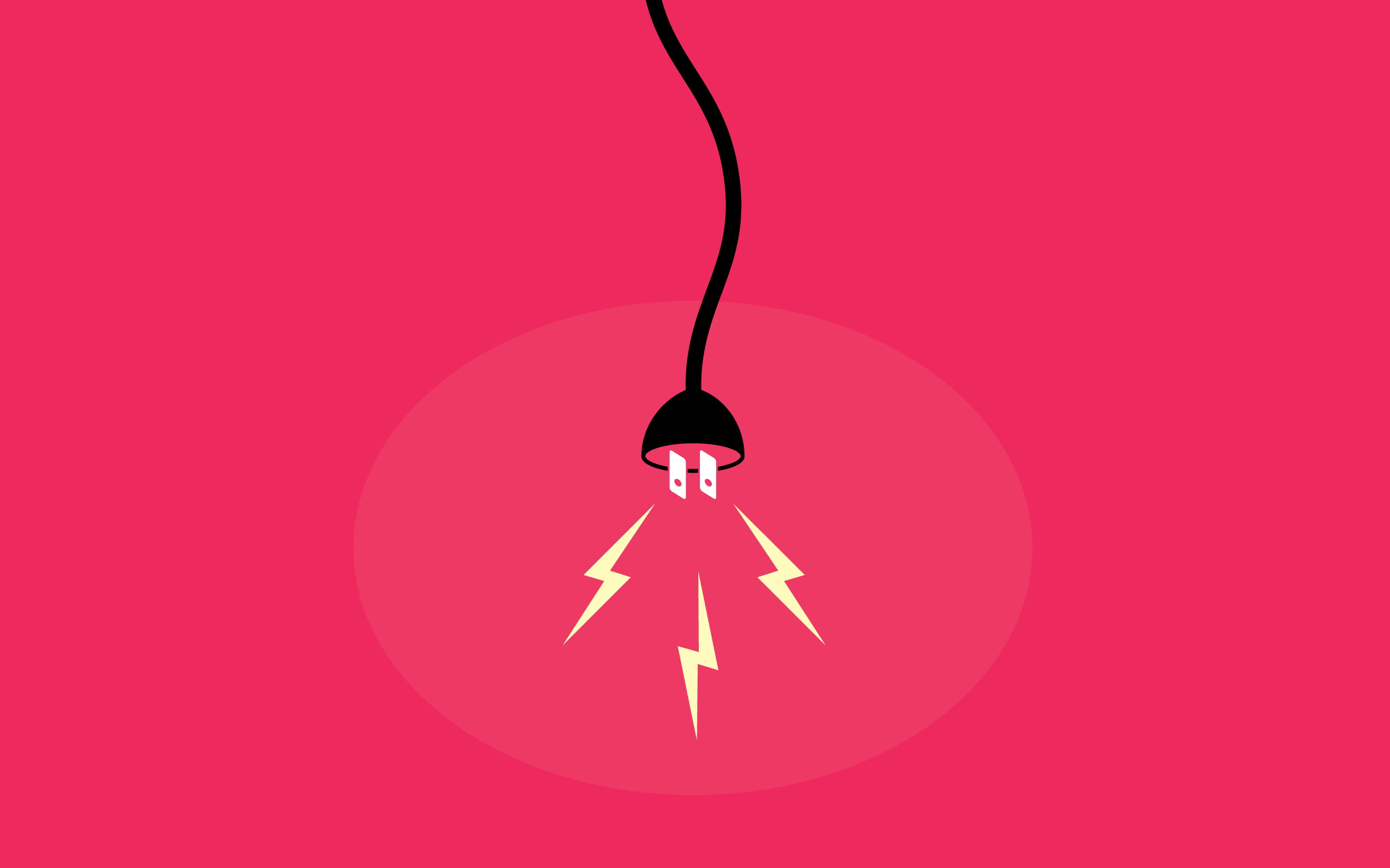 Power Cord, electricity, minimalism, 2K, HD Wallpaper