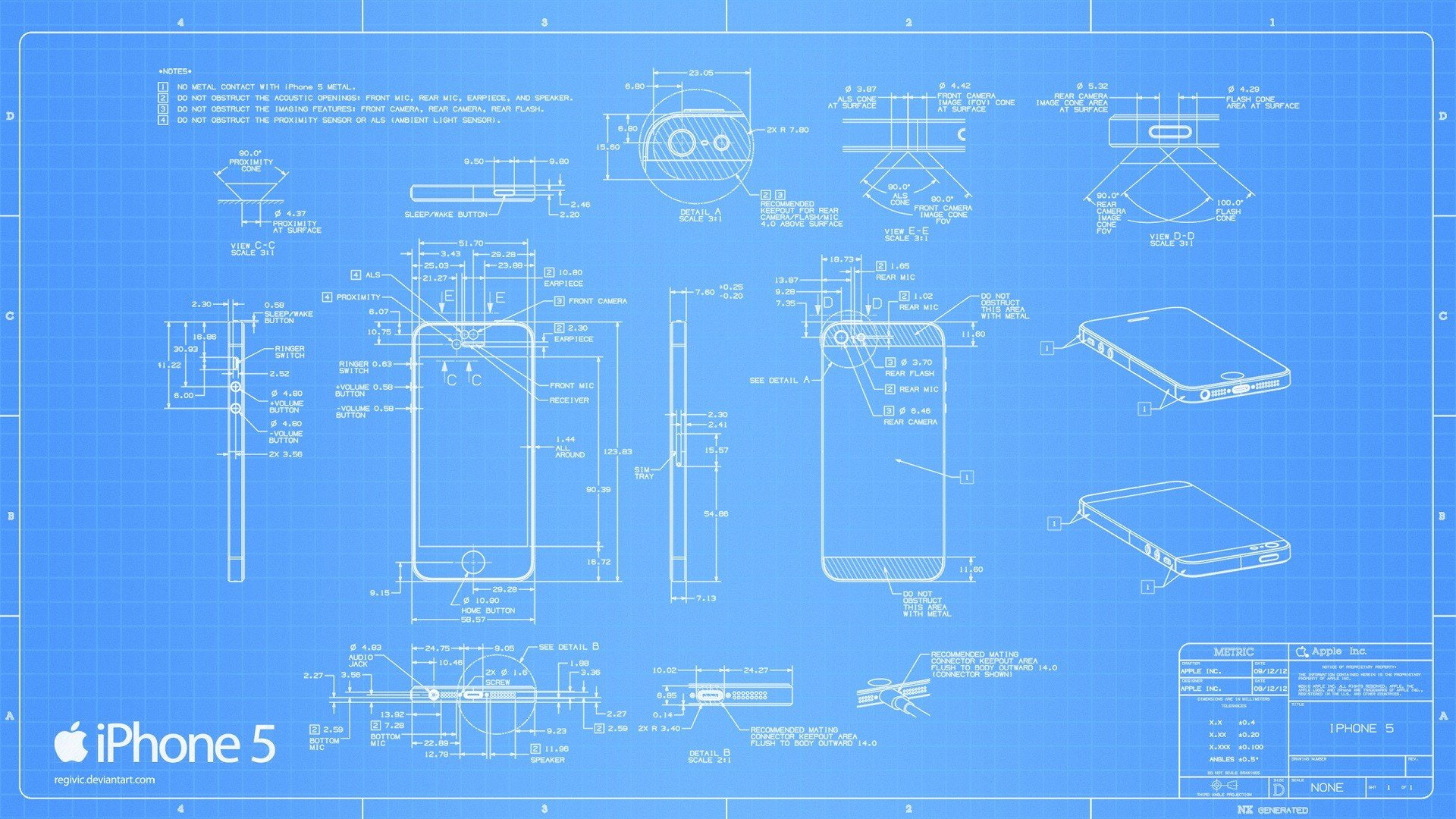 deviantart, blueprints, iphone, 1080P, HD Wallpaper