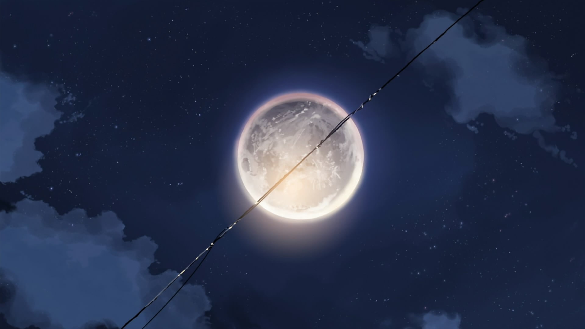sky, Moon, Powerlevel, 1080P, anime, Neon Genesis Evangelion, HD Wallpaper