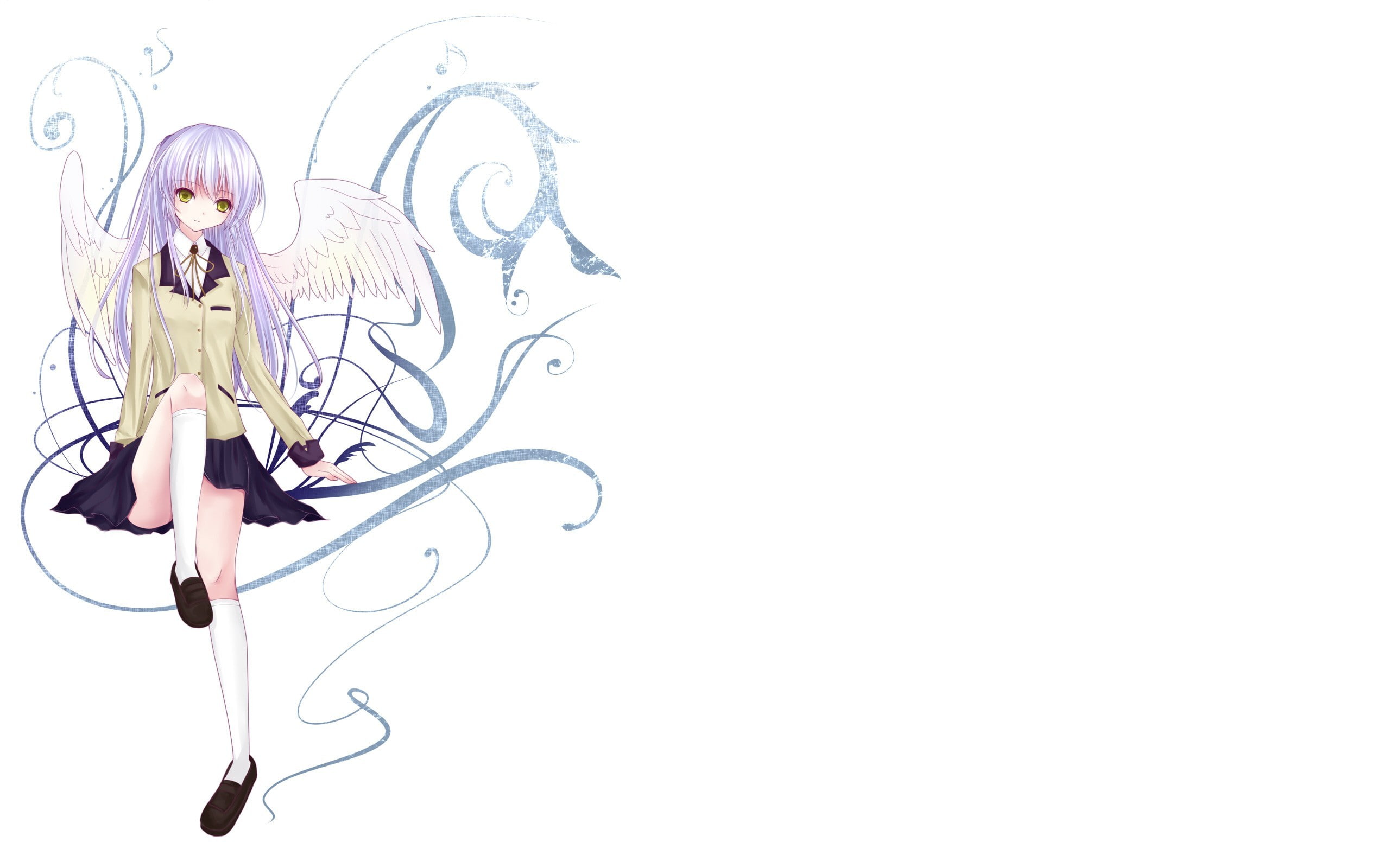full length, hairstyle, adult, females, lifestyles, one person, cut out, hair, Tachibana Kanade, women, art and craft, Angel Beats!, copy space, young women, HD Wallpaper