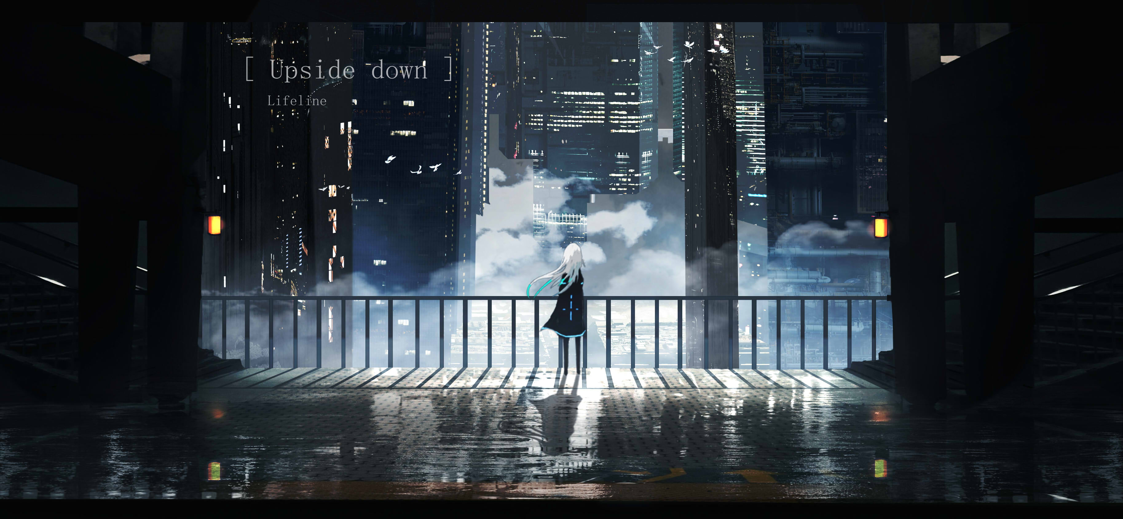 cityscape, anime, Lifeline, 2K, anime girls, HD Wallpaper