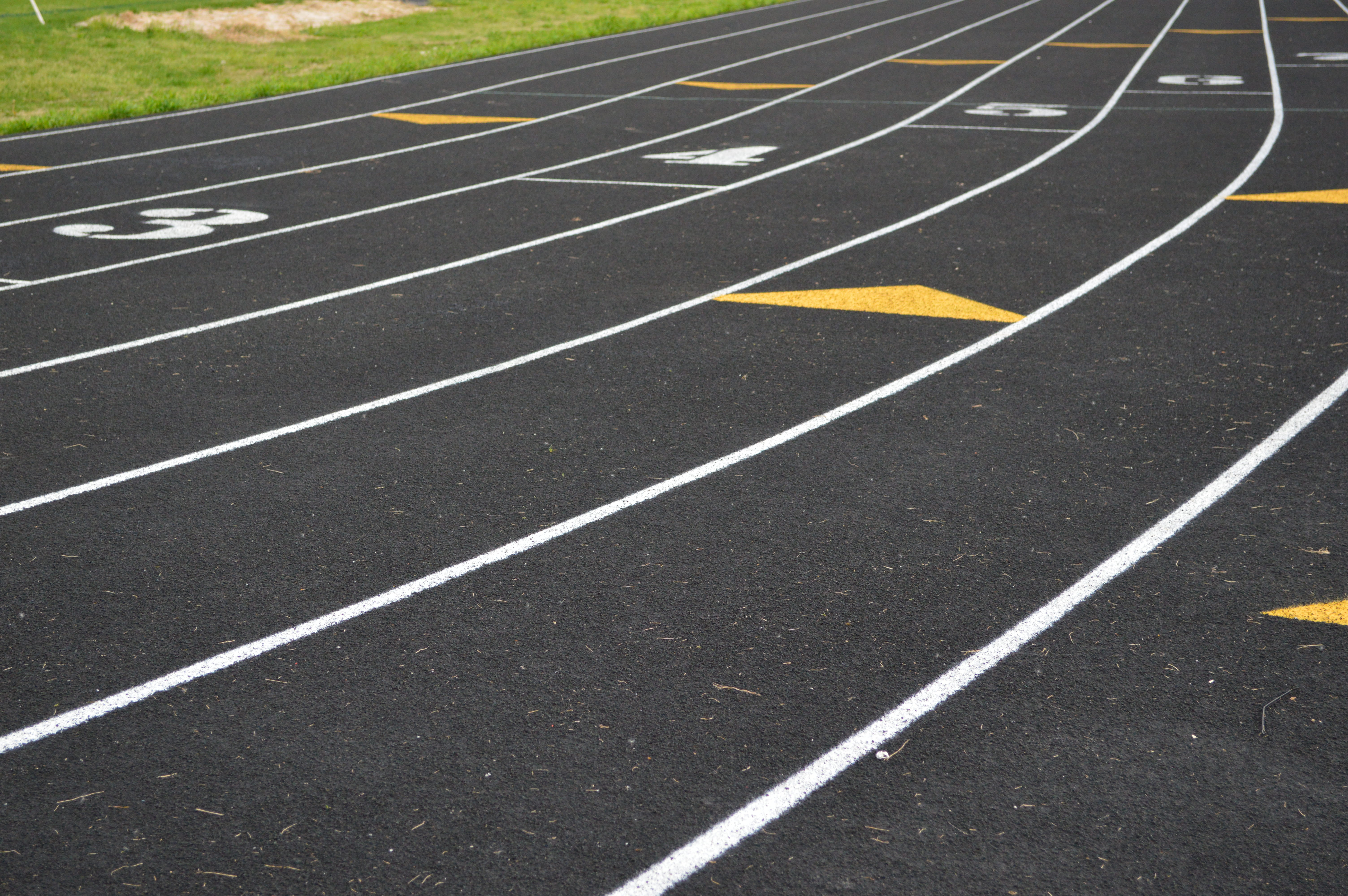 competitive sport, sport, race, competition, number, sports track, running, road, starting line, sports race, 5K, outdoors, track event, curve, view, field, HD Wallpaper