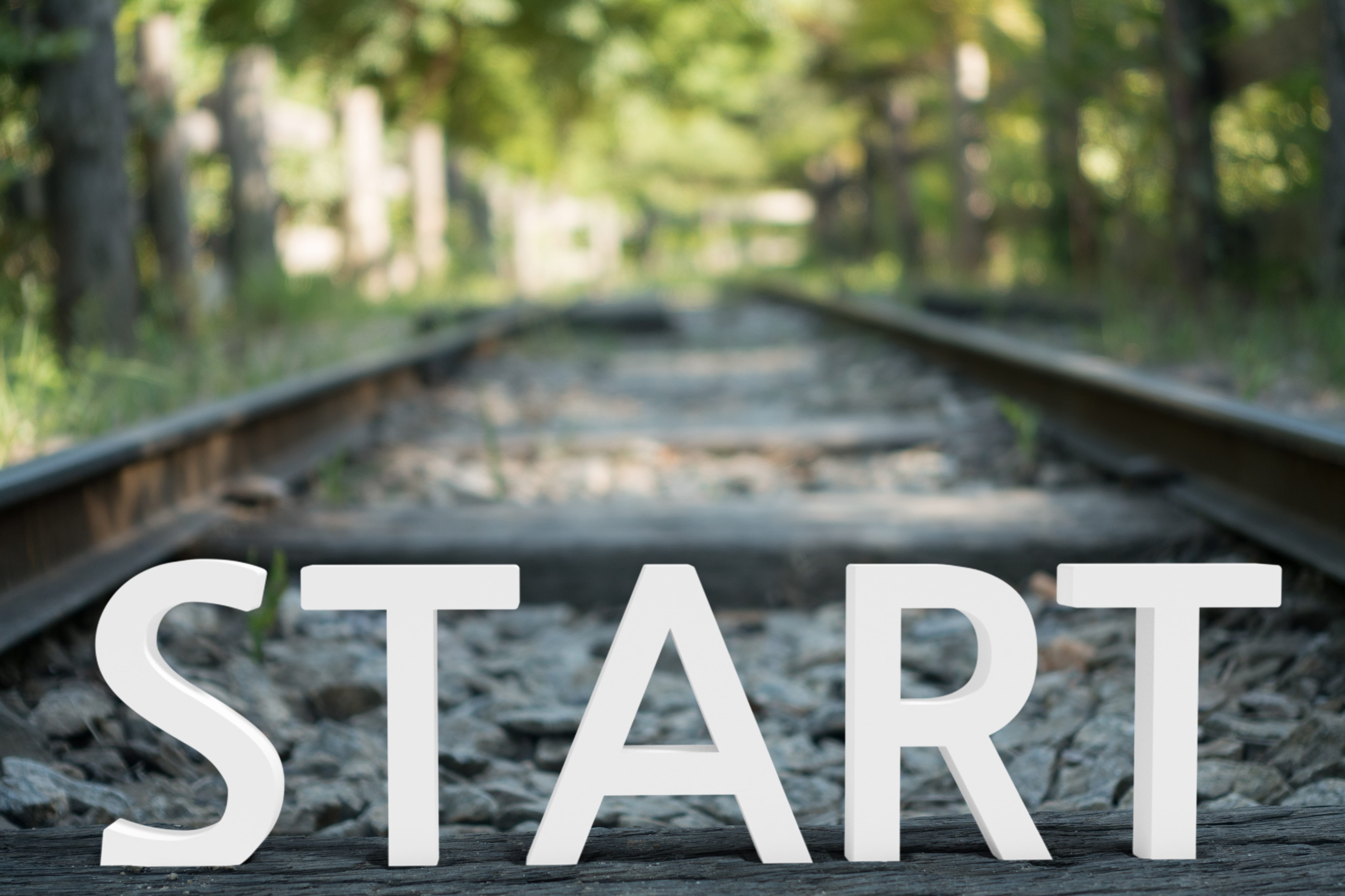 railway, wood, day, beginning, guidance, start, outdoors, begin, focus on foreground, sign, direction, information, no people, design, rail transportation, HD Wallpaper