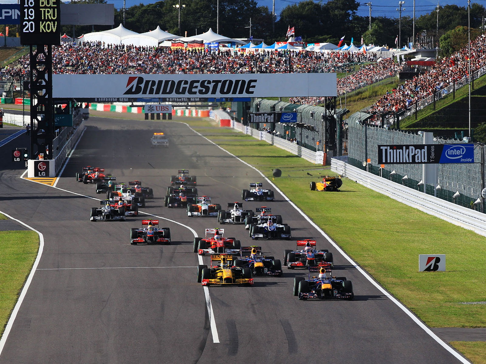 720P, race, start, crash, formula, track, racing, suzuka, line, HD Wallpaper