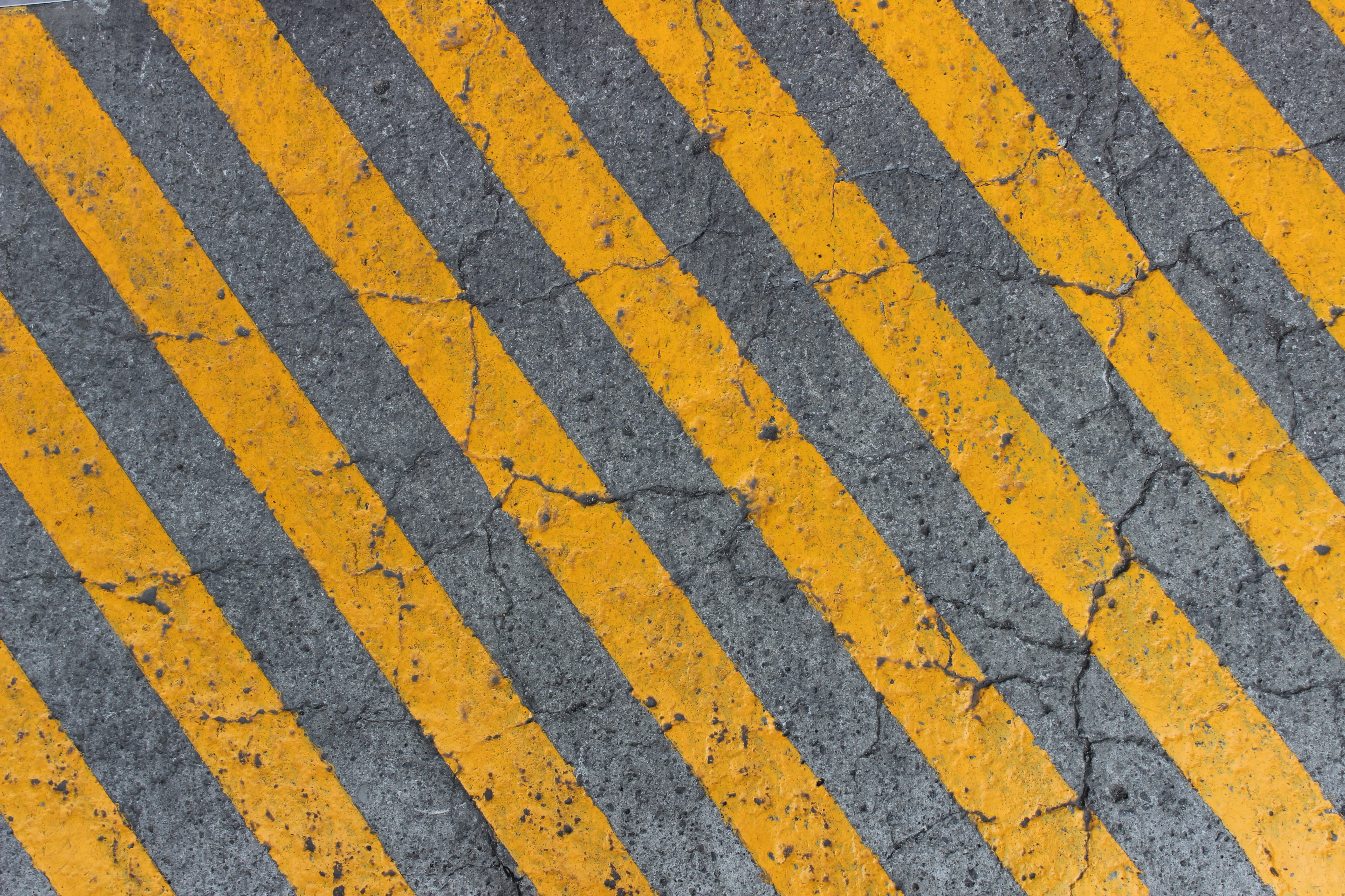 no people, street, crossing, symbol, road marking, 5K, perspective, crosswalk, path, yellow, outdoors, day, backgrounds, high angle view, lines, sign, HD Wallpaper