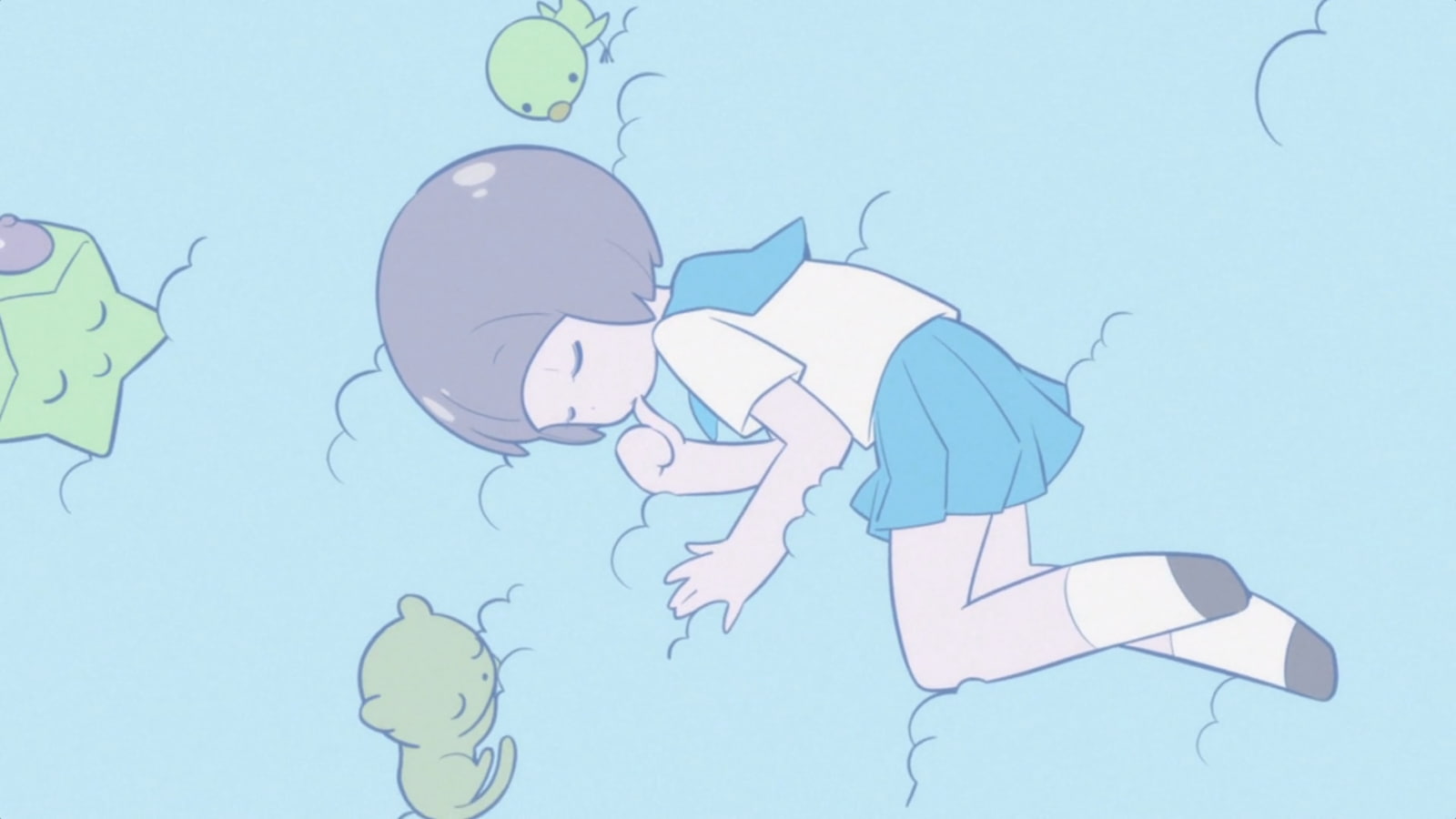 representation, invertebrate, indoors, art and craft, vertebrate, sky, blue, nature, silhouette, Mankanshoku Mako, Kill la Kill, close-up, no people, emotion, HD Wallpaper