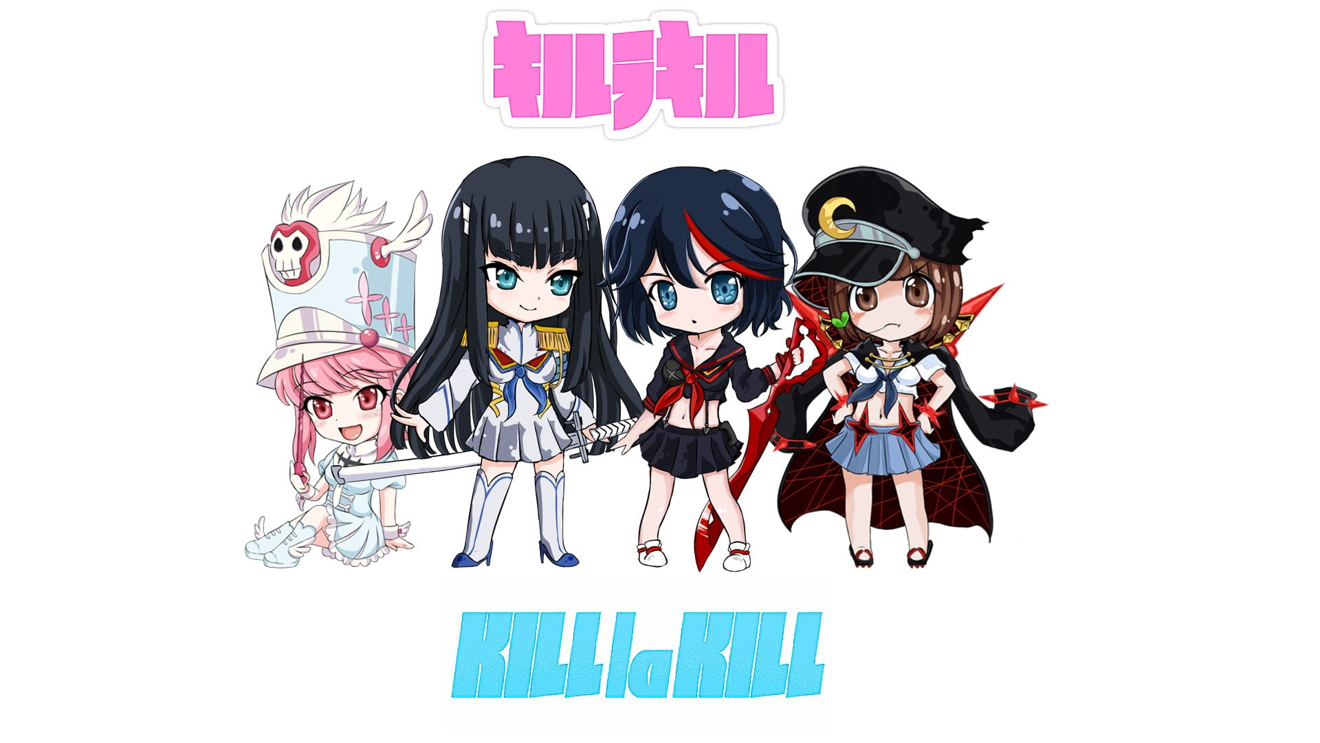 western script, creativity, child, high angle view, 1080P, people, female likeness, Matoi Ryuuko, clothing, human representation, art and craft, text, HD Wallpaper