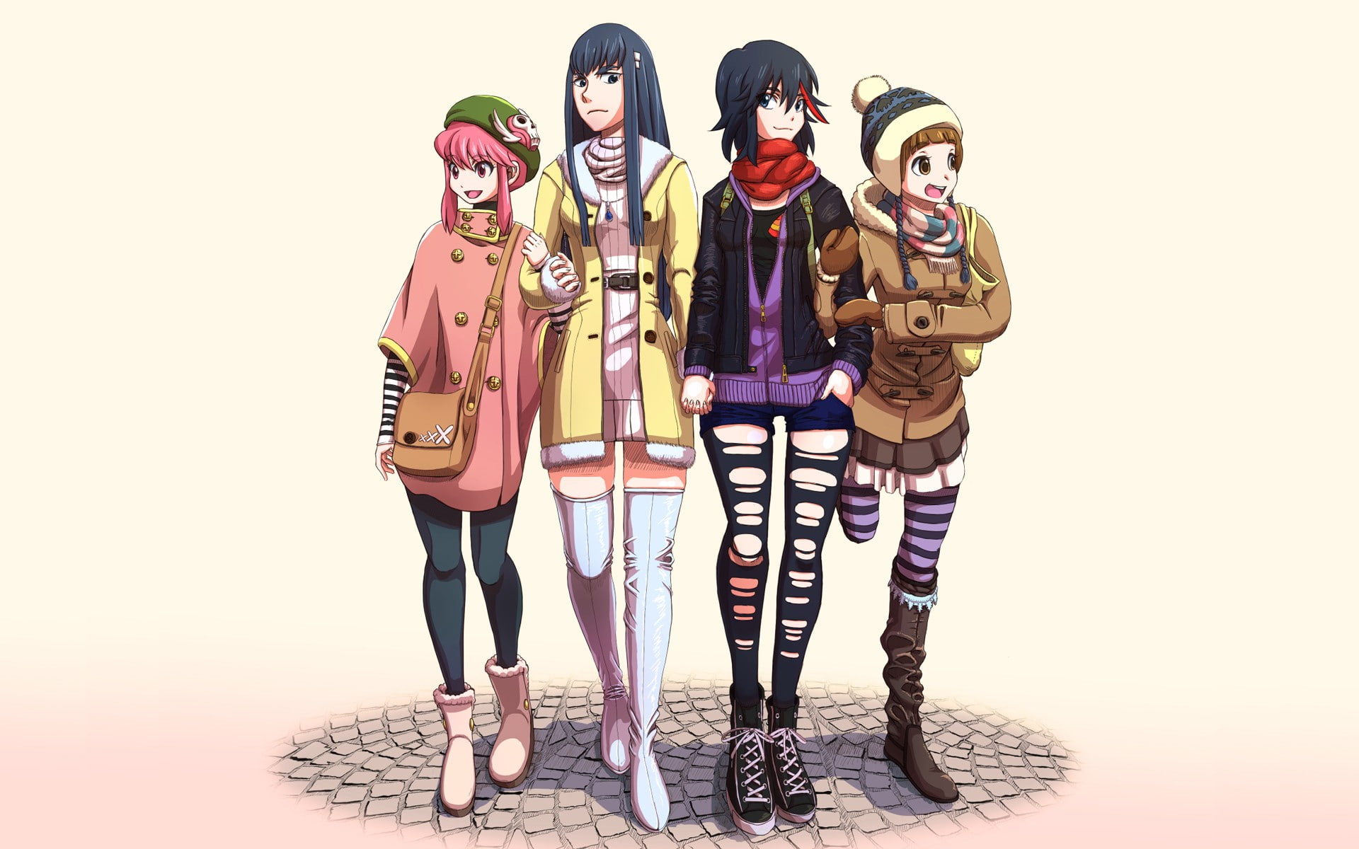 Jakuzure Nonon, Kiryuin Satsuki, 1080P, Matoi Ryuuko, Kill la Kill, HD Wallpaper