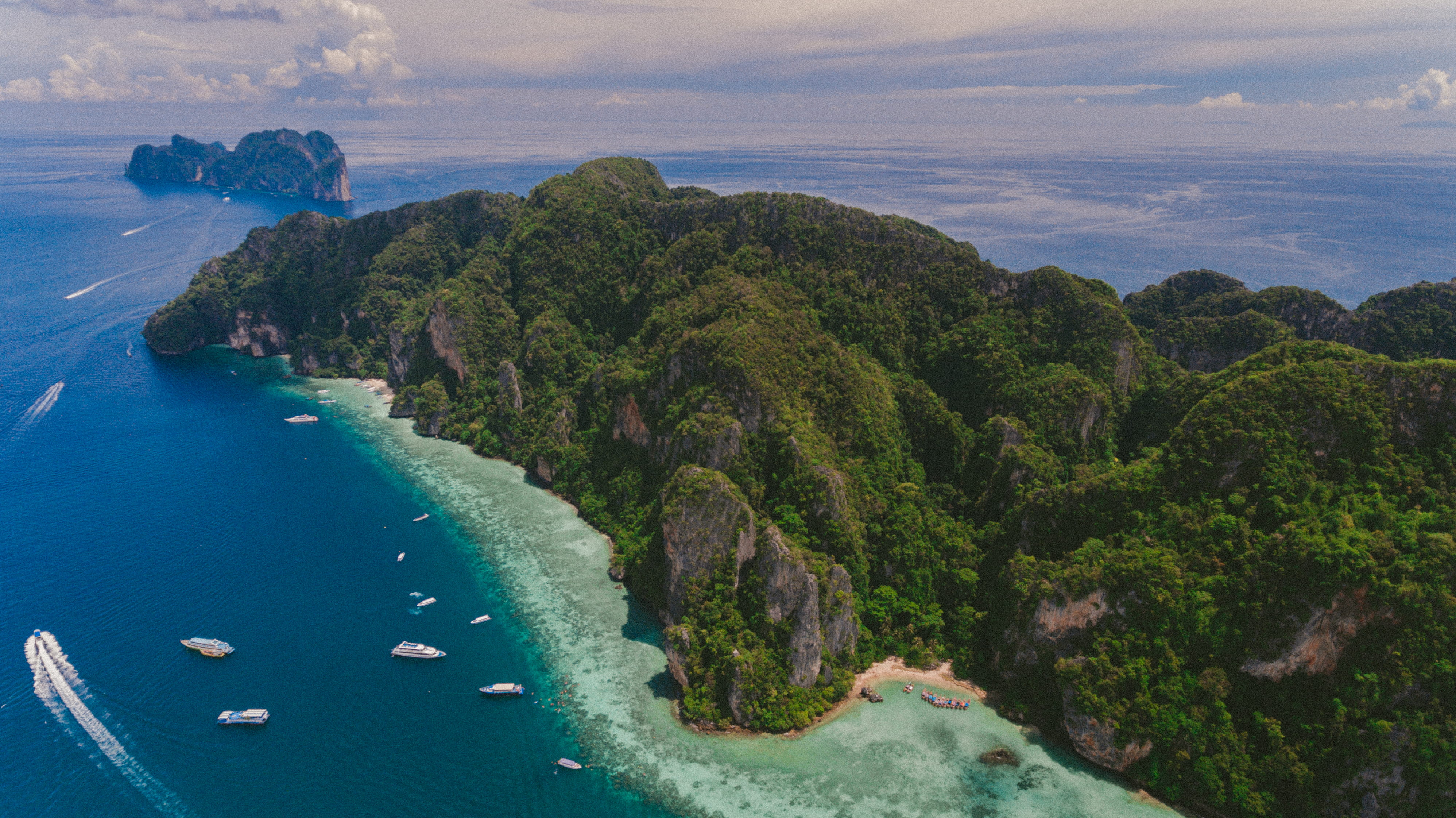 island, water, sea, travel photography, transportation, photography, cloud - sky, aerial, aerial view, nature, turquoise colored, travel, scenics - nature, HD Wallpaper