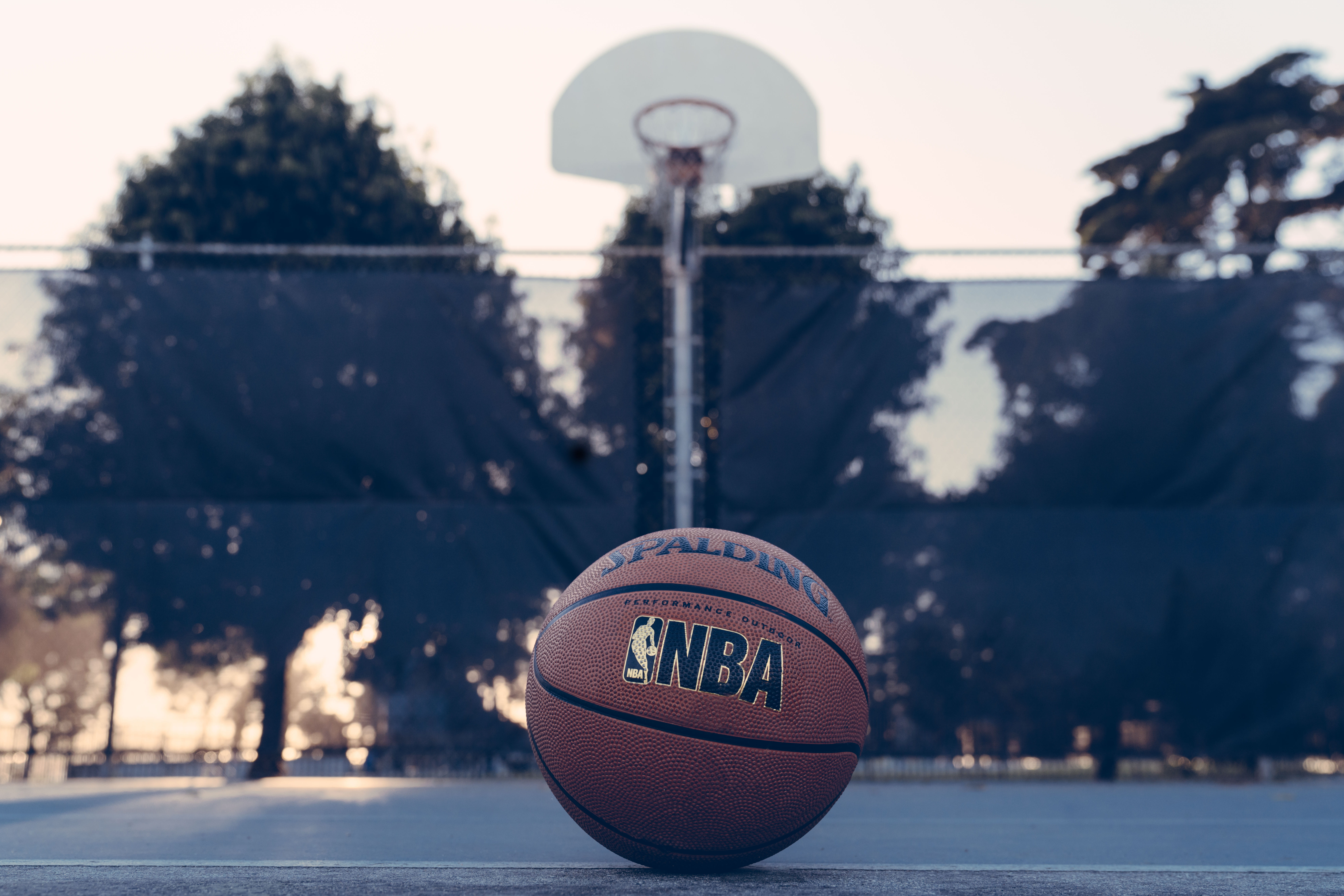 park, spalding, american football - ball, nature, no people, 8K, brown, tree, winter, basketball, basketball - sport, nba, communication, hoop, day, western script, HD Wallpaper