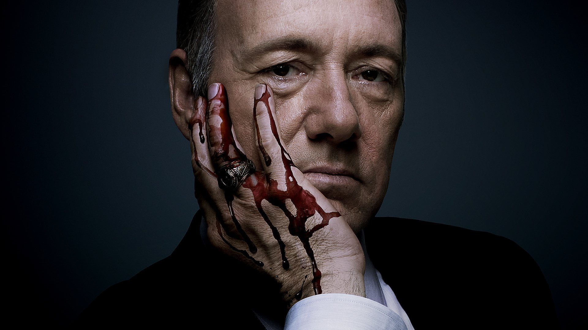 one person, 1080P, human blood, House Of Cards, human body part, men, fear, Kevin Spacey, spooky, Francis Underwood, horror, evil, emotion, dark, TV Show, HD Wallpaper