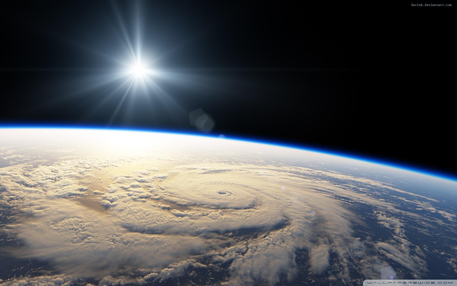 nature and landscapes, number, light, sun, 1080P, hurricane, space, illustration, HD Wallpaper