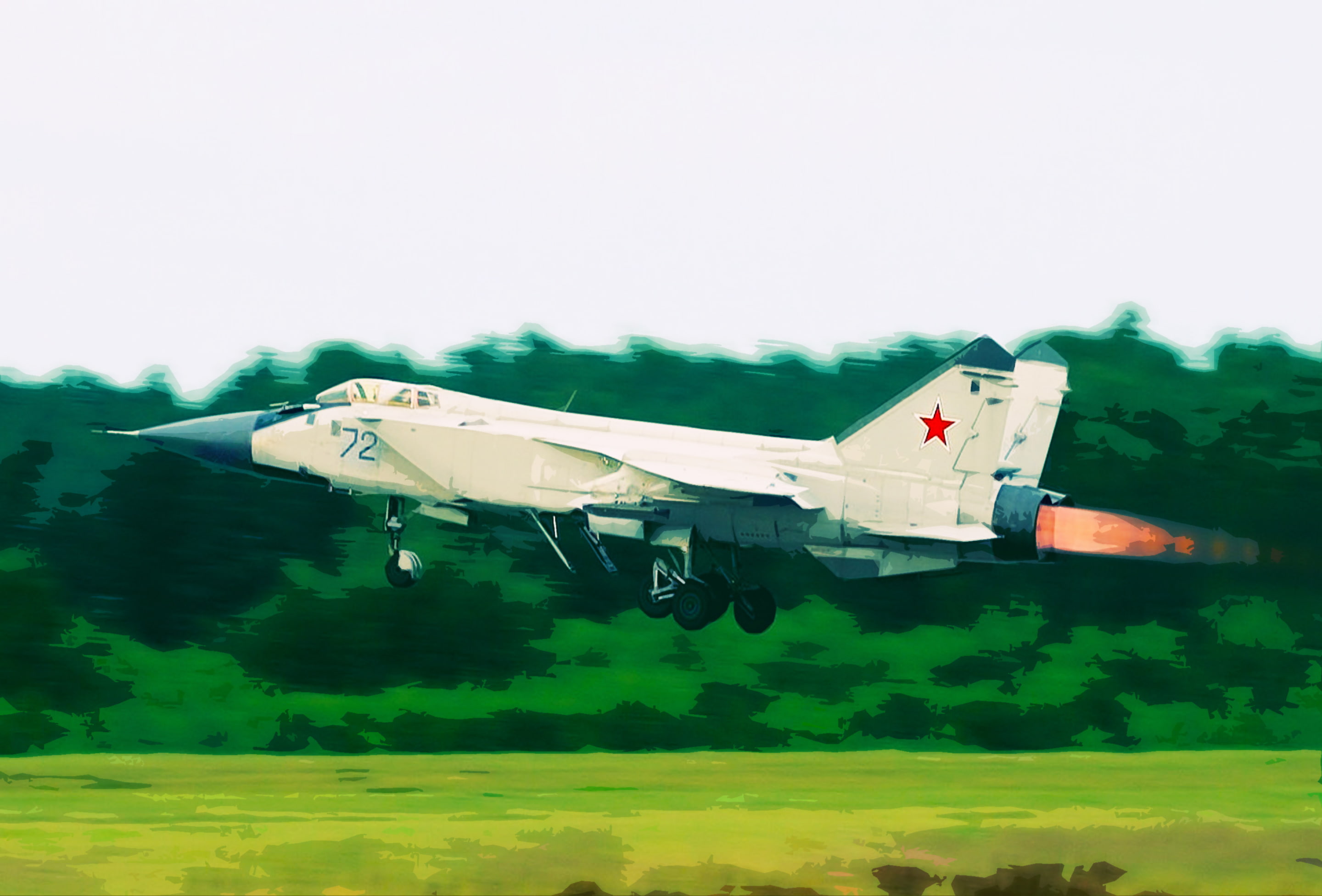 Interceptor, supersonic, ART, The MiG-25, Mikoyan, Figure, Gurevich, Aviation, 3rd generation, Foxbat, 2K, The rise, HD Wallpaper